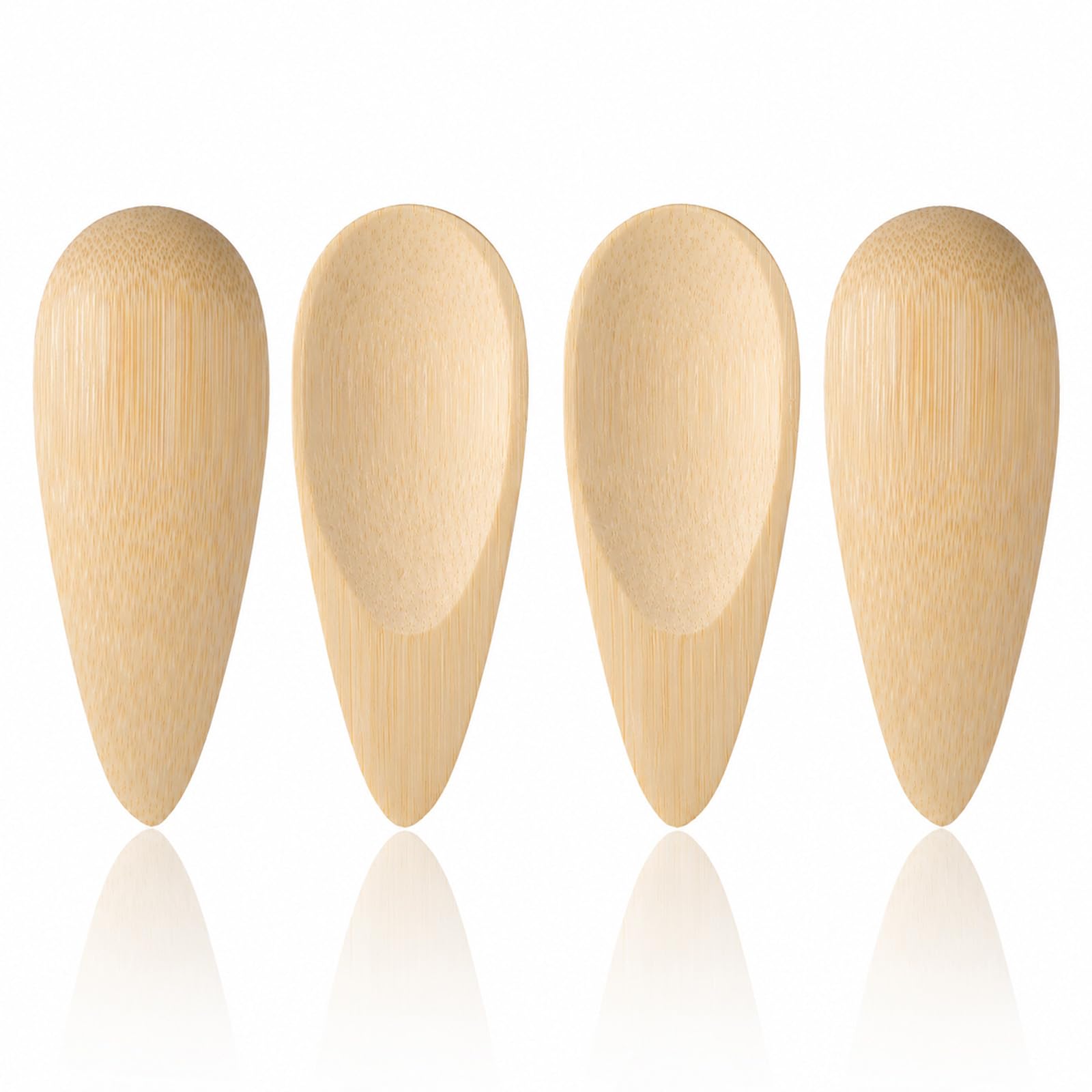 4 Pcs Mask Applicator, Deodorant Cream Applicators Bamboo Makeup Brushes for Deodorant Cream, Facial Mud, Cosmetic Mask, Facial 