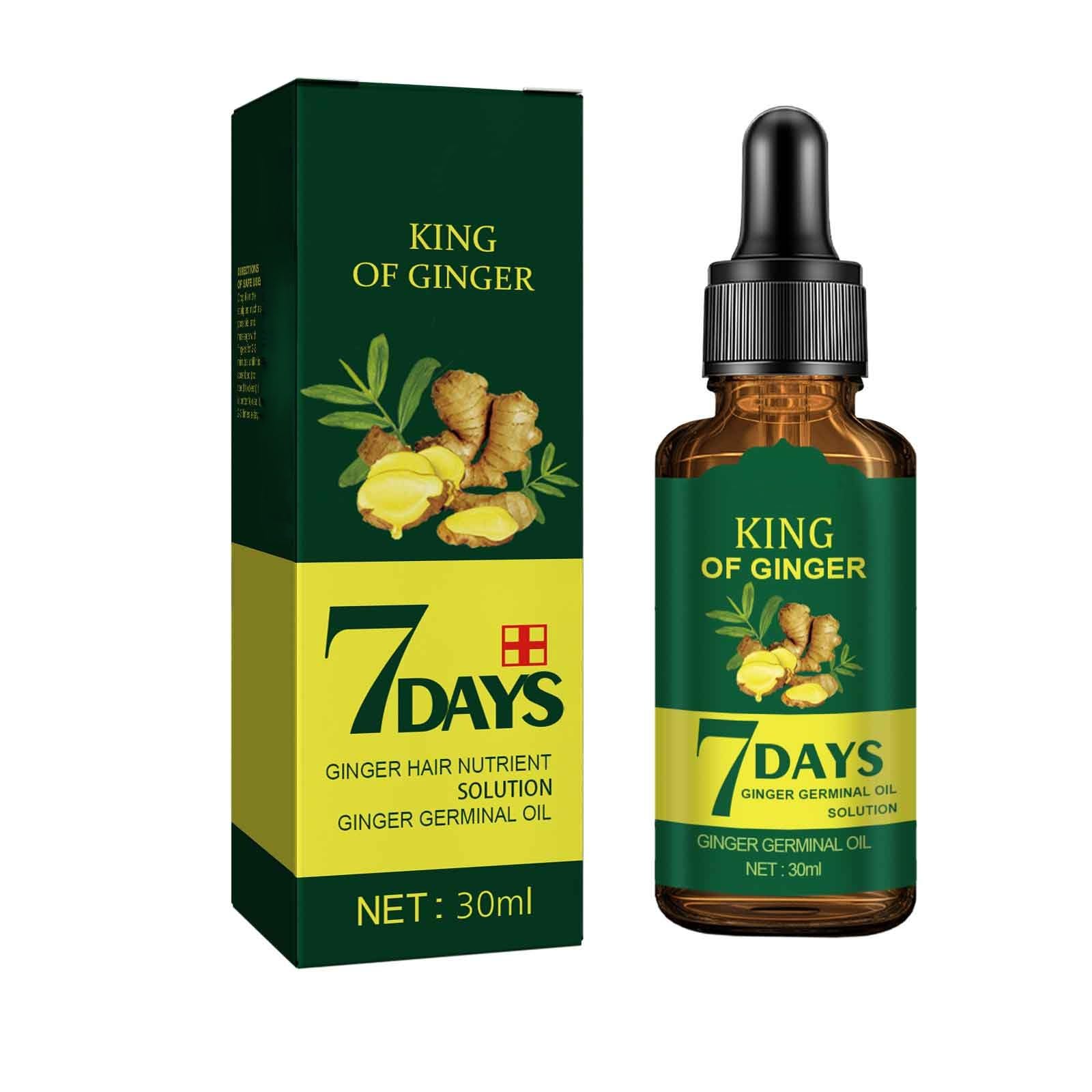 King of Ginger Ginger Hair Nutrient Oil, Nourishing LeaveIn Hair & Scalp Treatment, Lightweight Formula, 30ml