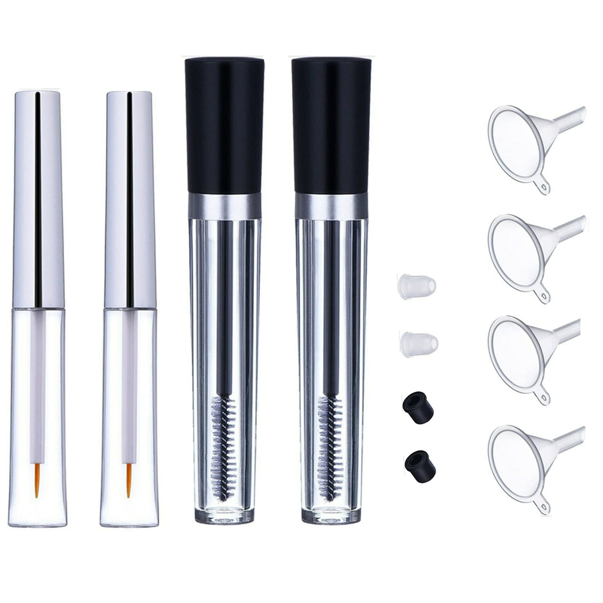 Empty Eyelash Mascara Tube and Eyeliner Wand, 8ml Mascara Tube Wand Eyelash Container Bottle, 7ml Empty Mascara and Eyeliner Tub