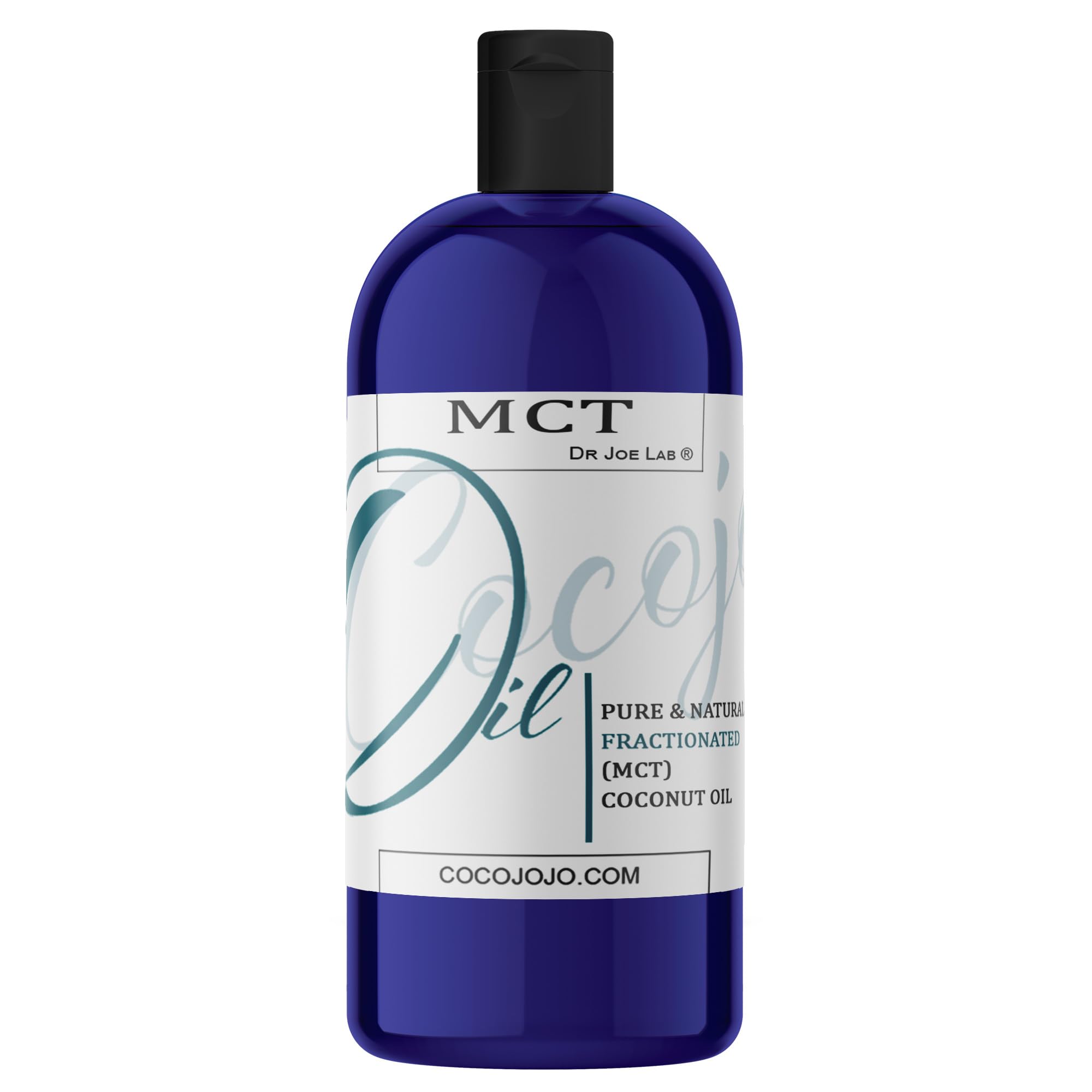 Dr Joe Lab MCT Oil - Pure, Fractionated Coconut Oil, Non GMO, Medium Chain Triglycerides, Vegan, Bulk Carrier Oil - 32 oz - for 