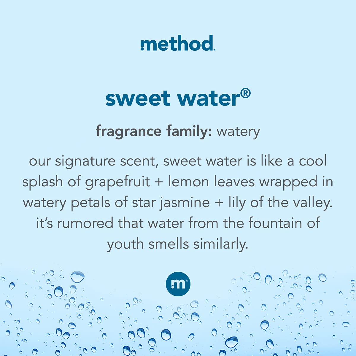 Method Foaming Hand Wash Concentrates Refills, Sweet Water, 4 Recyclable 1 Fl Oz Refills