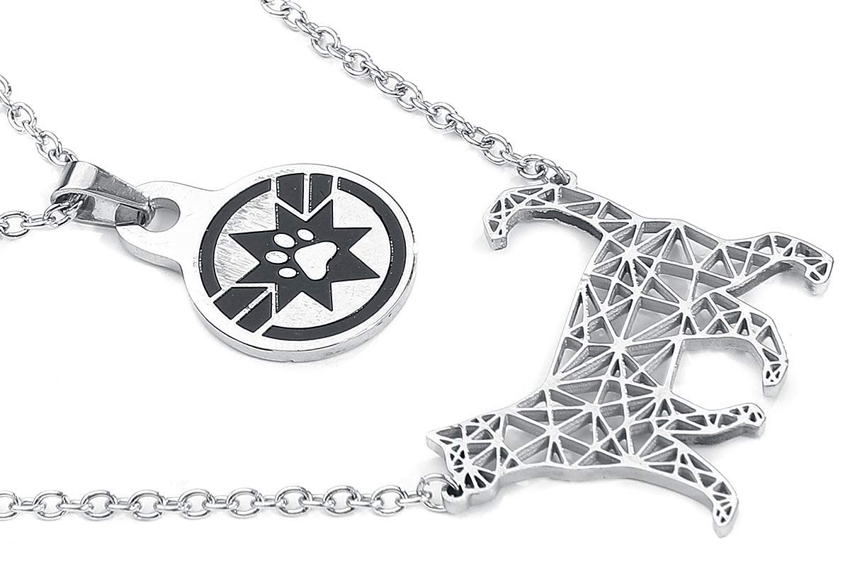 Marvel Captain Marvel Goose Silver 2 Tiered Pendant Necklace