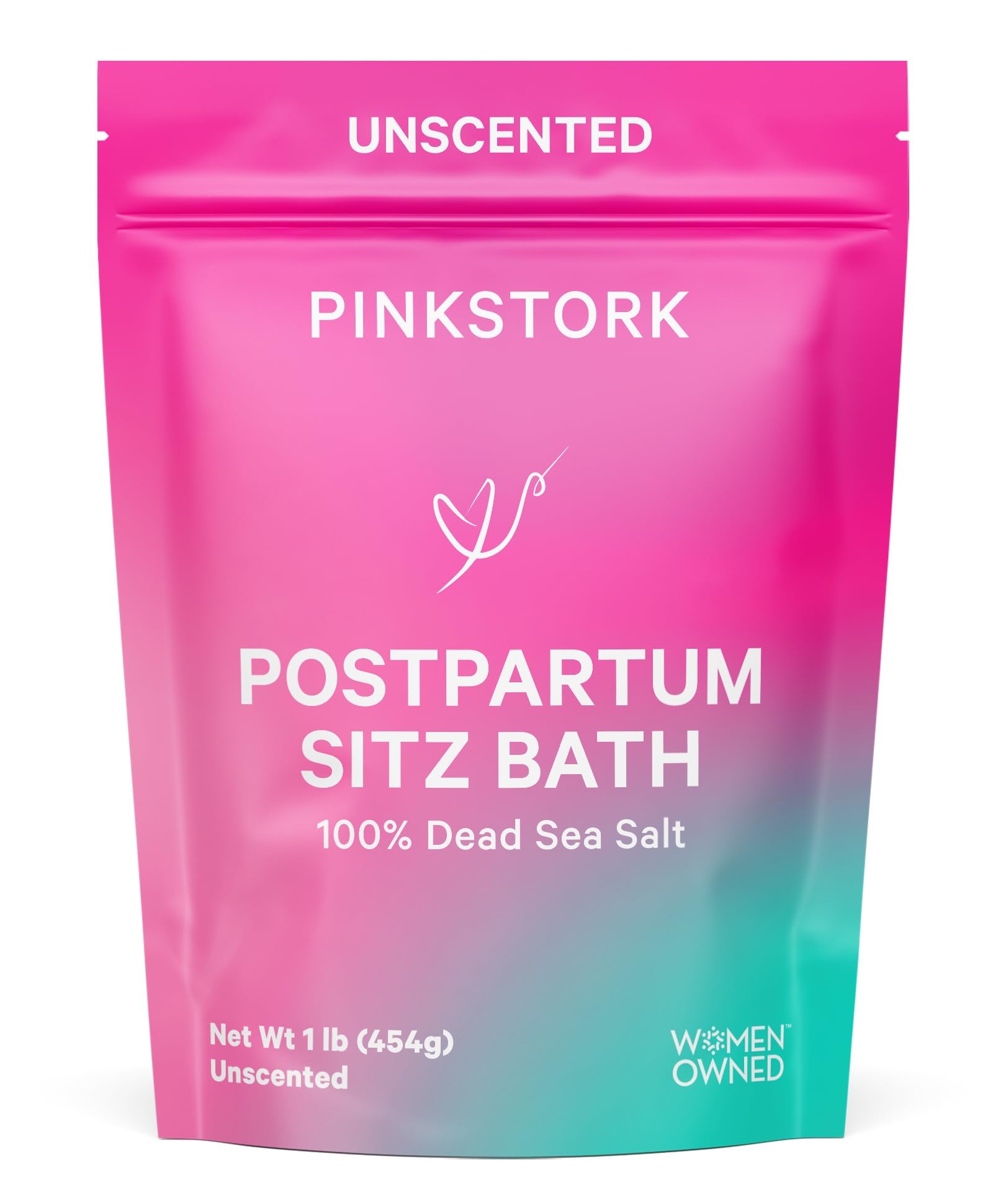 Pink Stork Postpartum Sitz Bath Soak: Dead Sea Salt For Perineal Care & Cleansing, Postpartum Recovery, Labor And Delivery Essen