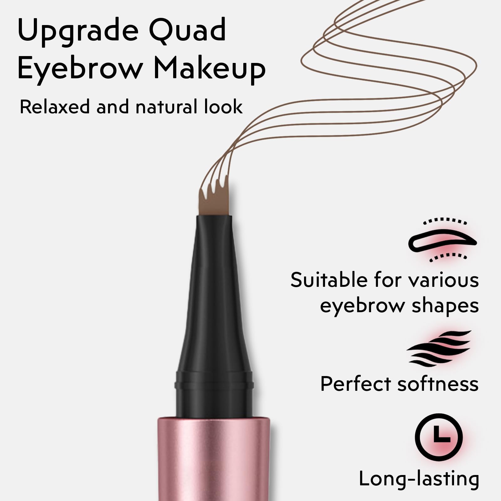 2Pcs Microblading Eyebrow Pen, Long-Lasting Waterproof Eyebrow Pencil With 4-Fork-Tip For 3D Realistic Brow, Easily Create Natur