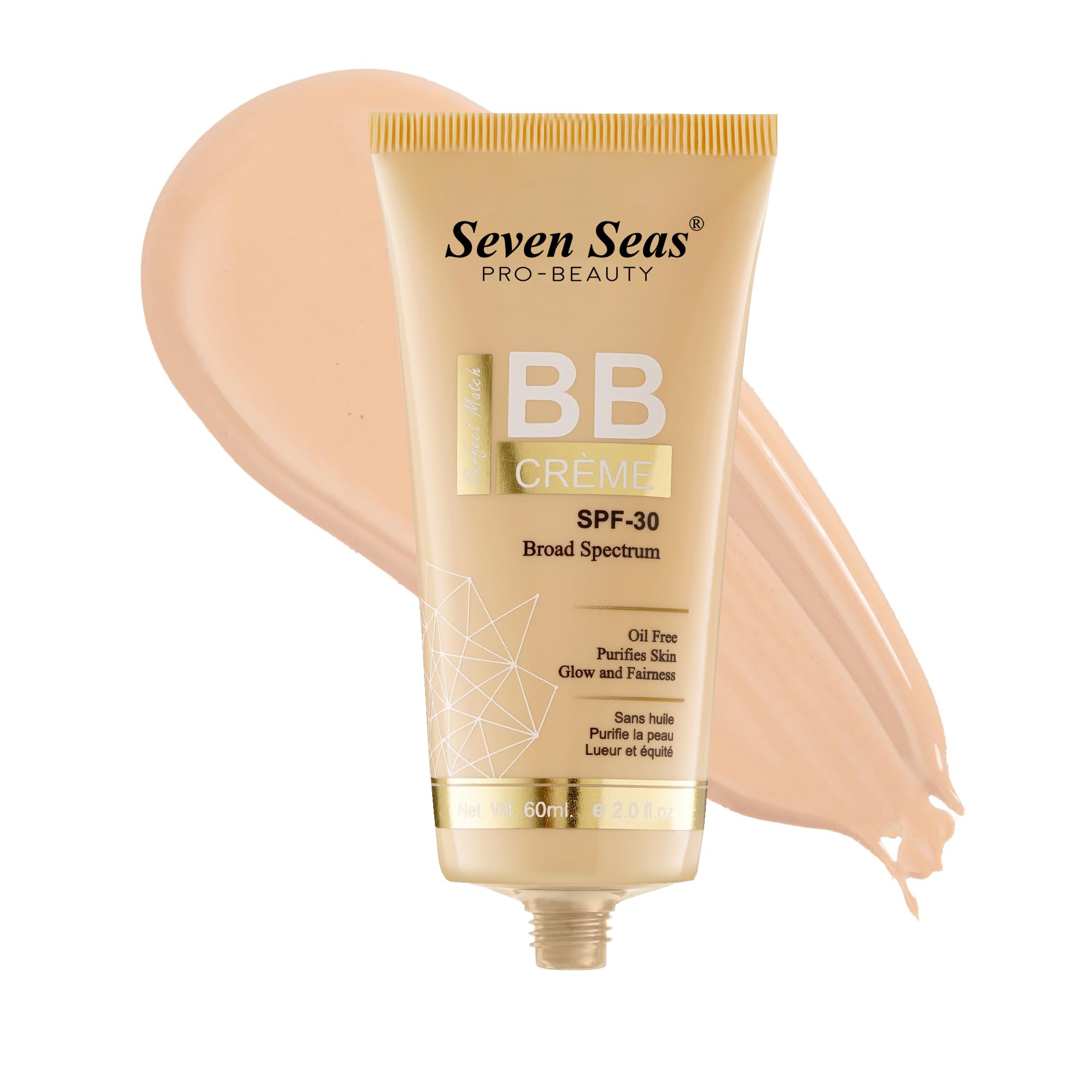 Seven Seas Bb Foundation, Liquid Foundation For Face Makeup With Spf30 | Full Coverage | Oil Free (01_60Ml)