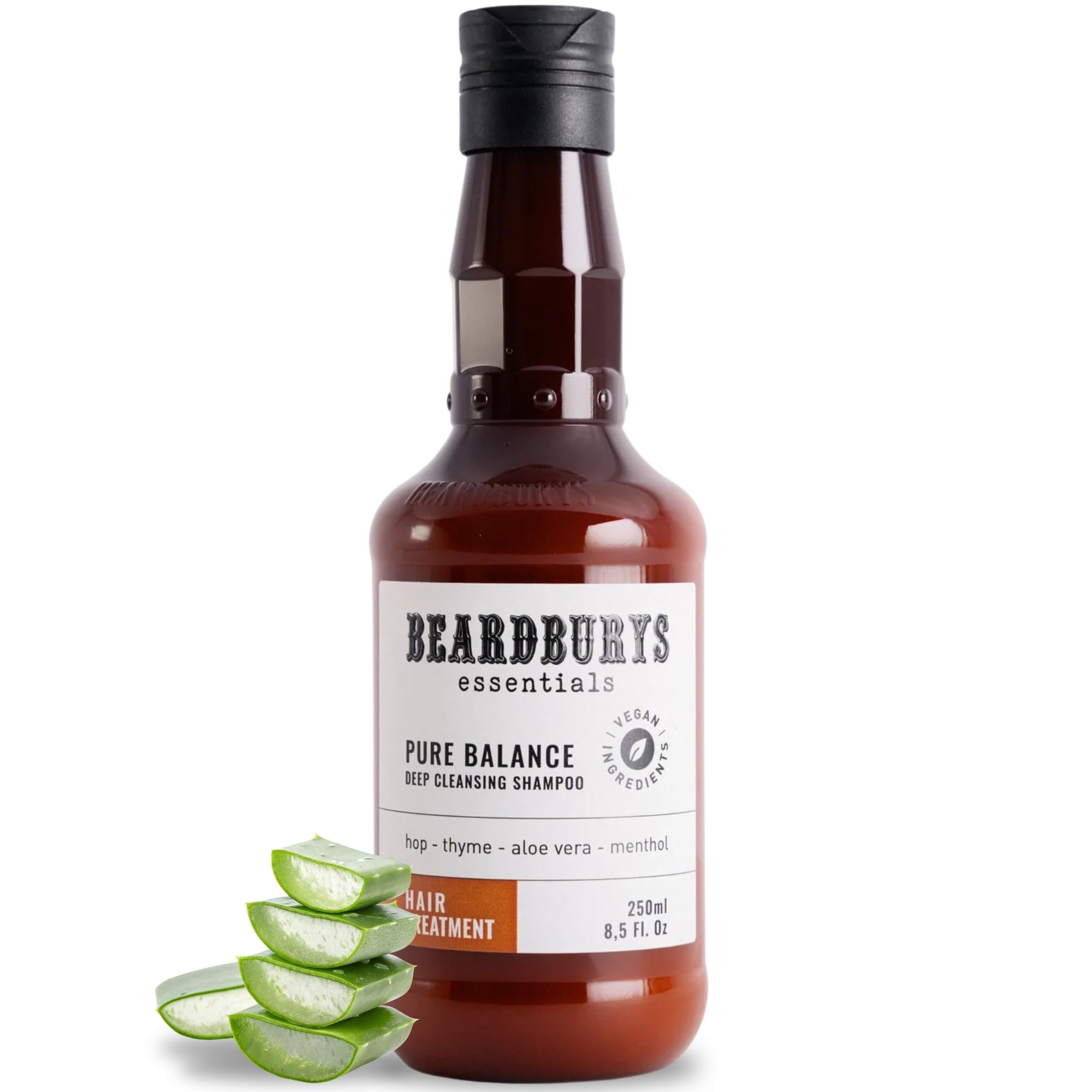 Beardburys Essentials Anti Dandruff Shampoo for Men, Sulfate and Paraben Free, Shampoo for Dandruff and Itchy Scalp Relief, Natu