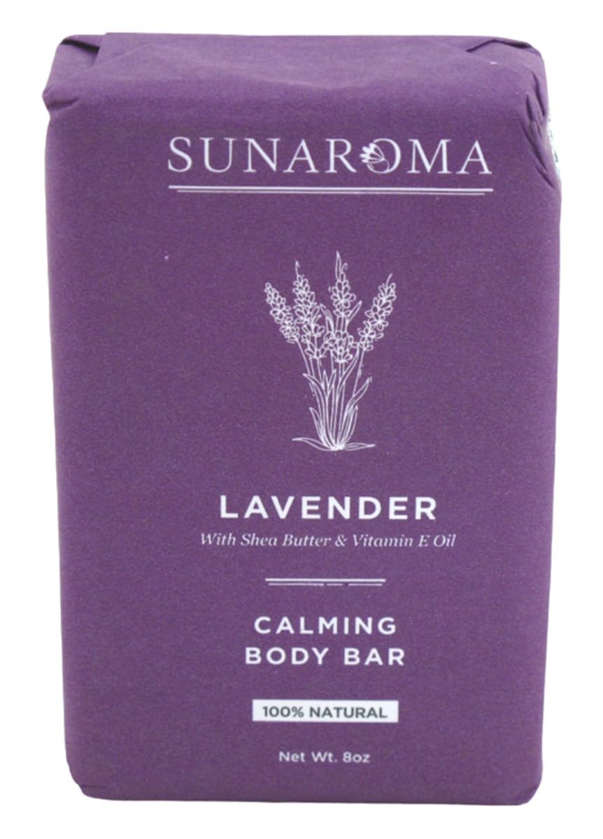 Sunaroma Soap Bar Lavender With Shea + Vitamin-E Oil 8 Ounce (3 Pack)