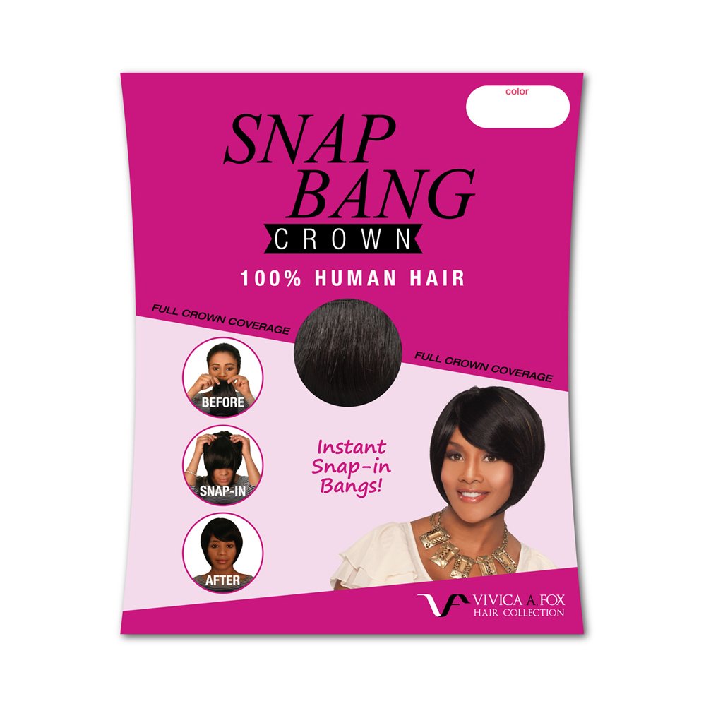 Vivica A Fox Snap Bang Crown Human Hair Extensions, Color 99J, 0.9 Ounce