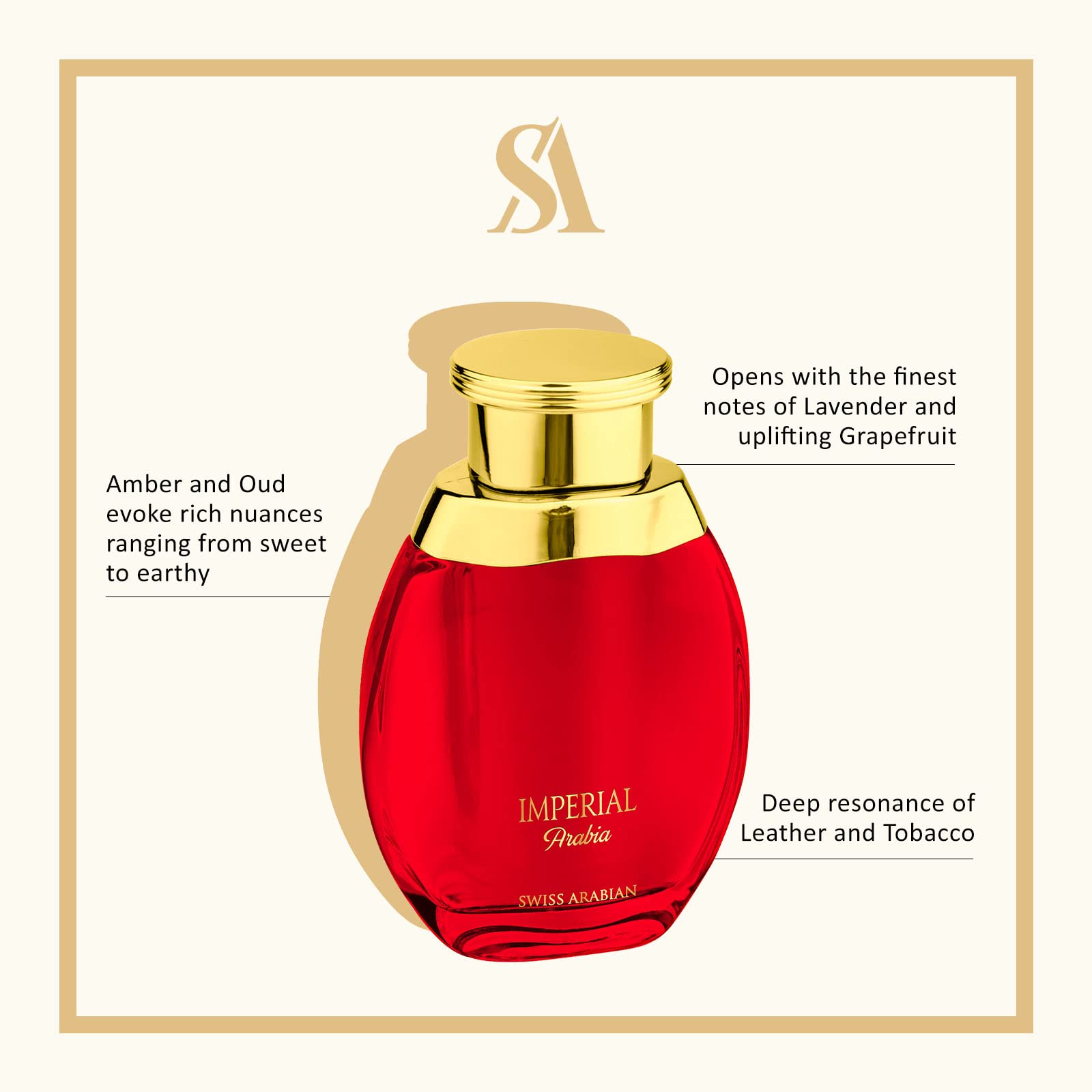 Swiss Arabian Imperial Arabia - Luxury Products From Dubai - Long Lasting And Addictive Personal Edp Spray Fragrance - The Luxur