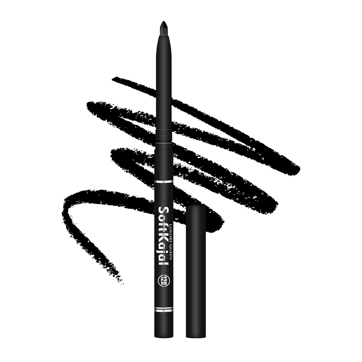 Colors Queen Extreme Color Kajal | Smooth One Stroke Application Ultra Creamy Texture | Non-Transfer, Smudge Proof, Water Proof 