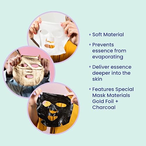 Facetory Best Of Seven Facial Masks Collection - Hydrate, Radiance Boost, Soothe, Revitalize, Nourish, Purify Skin - For All Ski