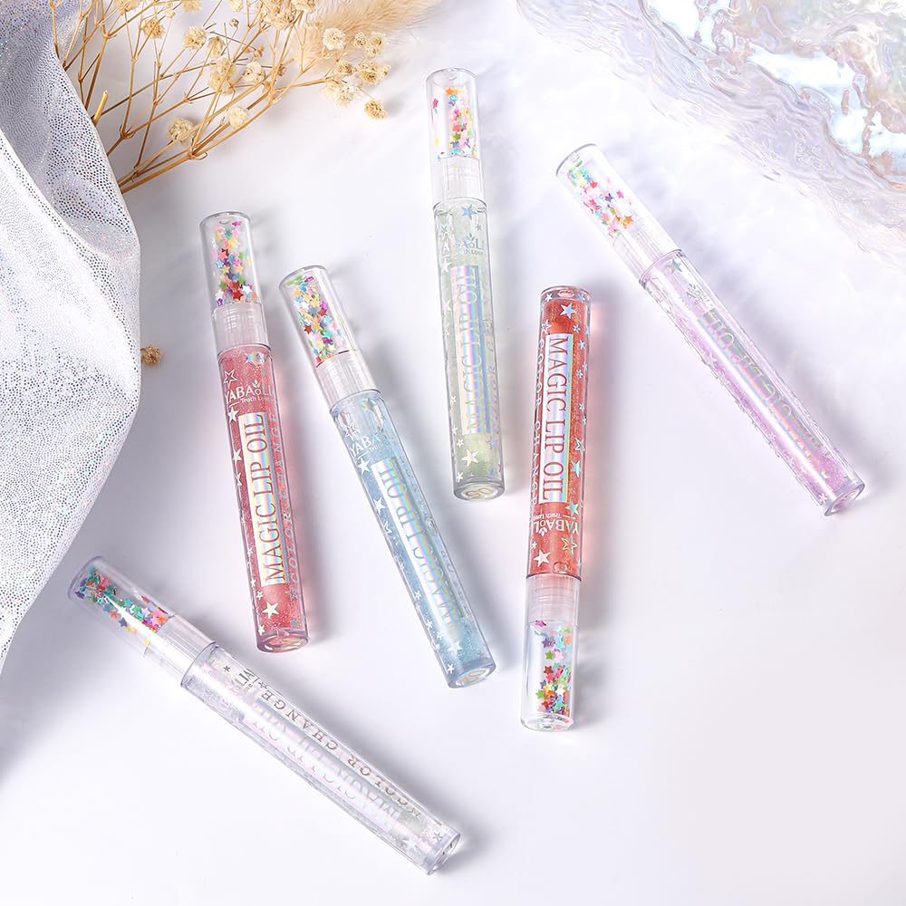 Petansy Shimmery Glitter Lip Gloss 6 Colors Liquid Lipstick Set Plumping Lip Oil | Syrupy Gloss | Long Lasting | Moisturizing| H