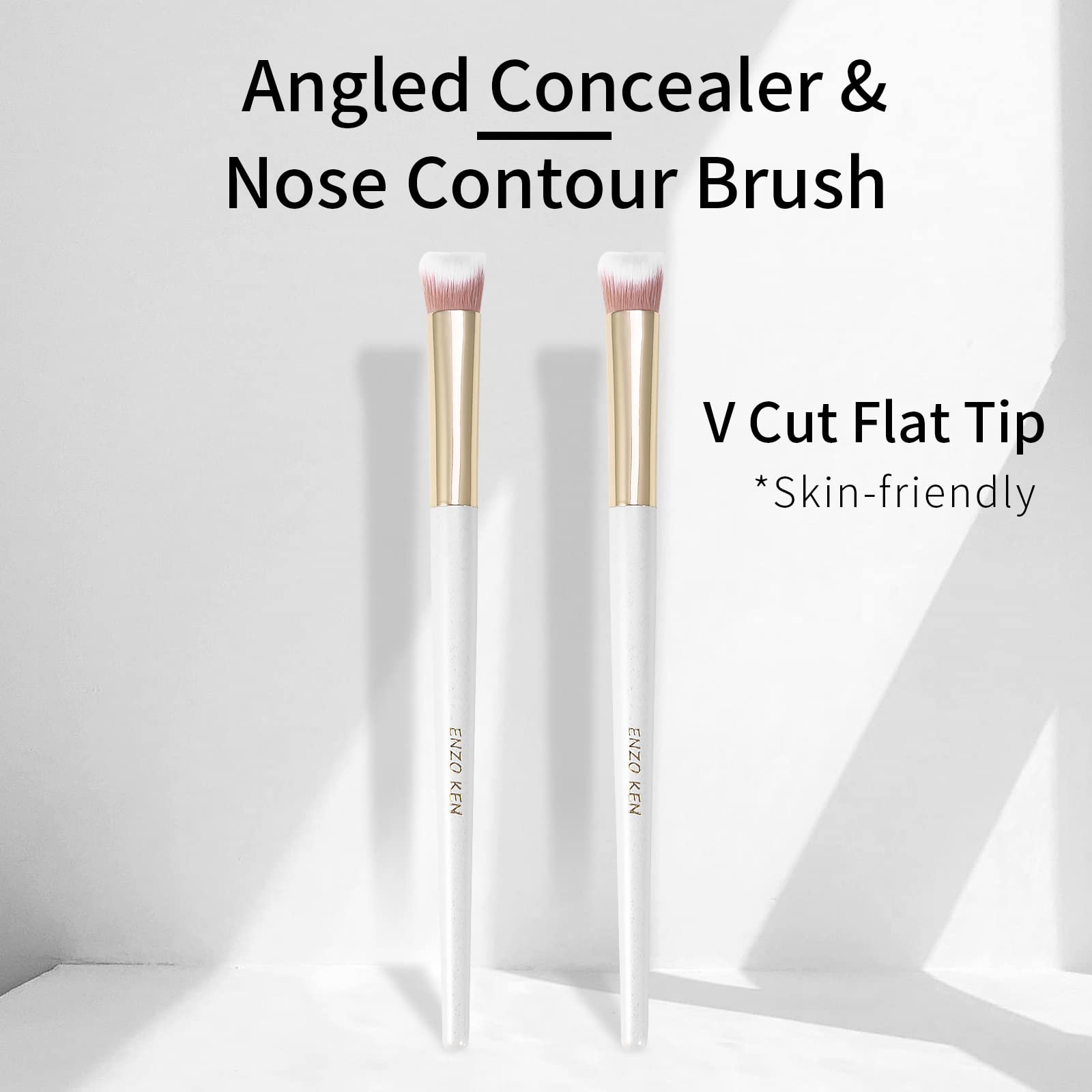 Enzo Ken Small Nose Contour Brush, Nose Brush Contour, Nose Brush, Angled Concealer Brush Under Eye, Concealer Brush, Angle Conc