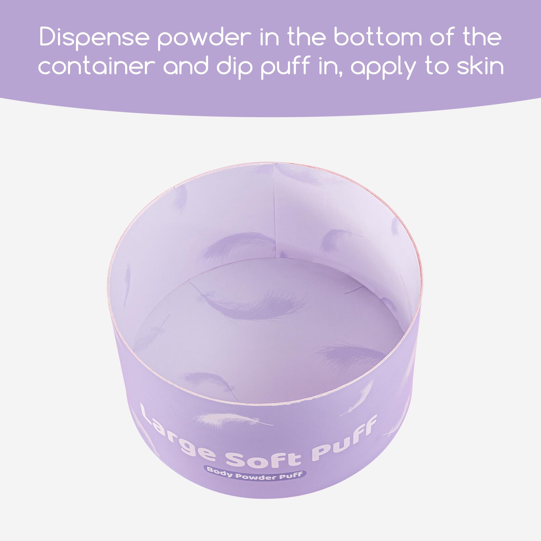 Oopoto Large Body Powder Puff For Dusting Powder, Women Powder Puff With Gorgeous Storage Container For Bath