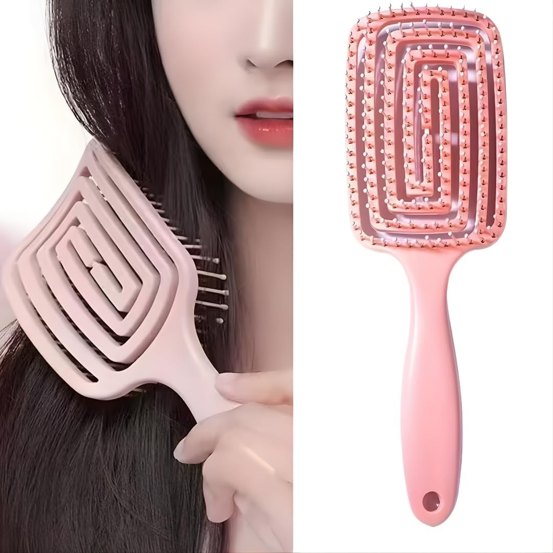 Kaidaa Curl Defining Hair Brush For Curly & Wavy Hair | Detangling & Anti-Frizz Styling Brush For Wet & Dry Hair | For Thick & F