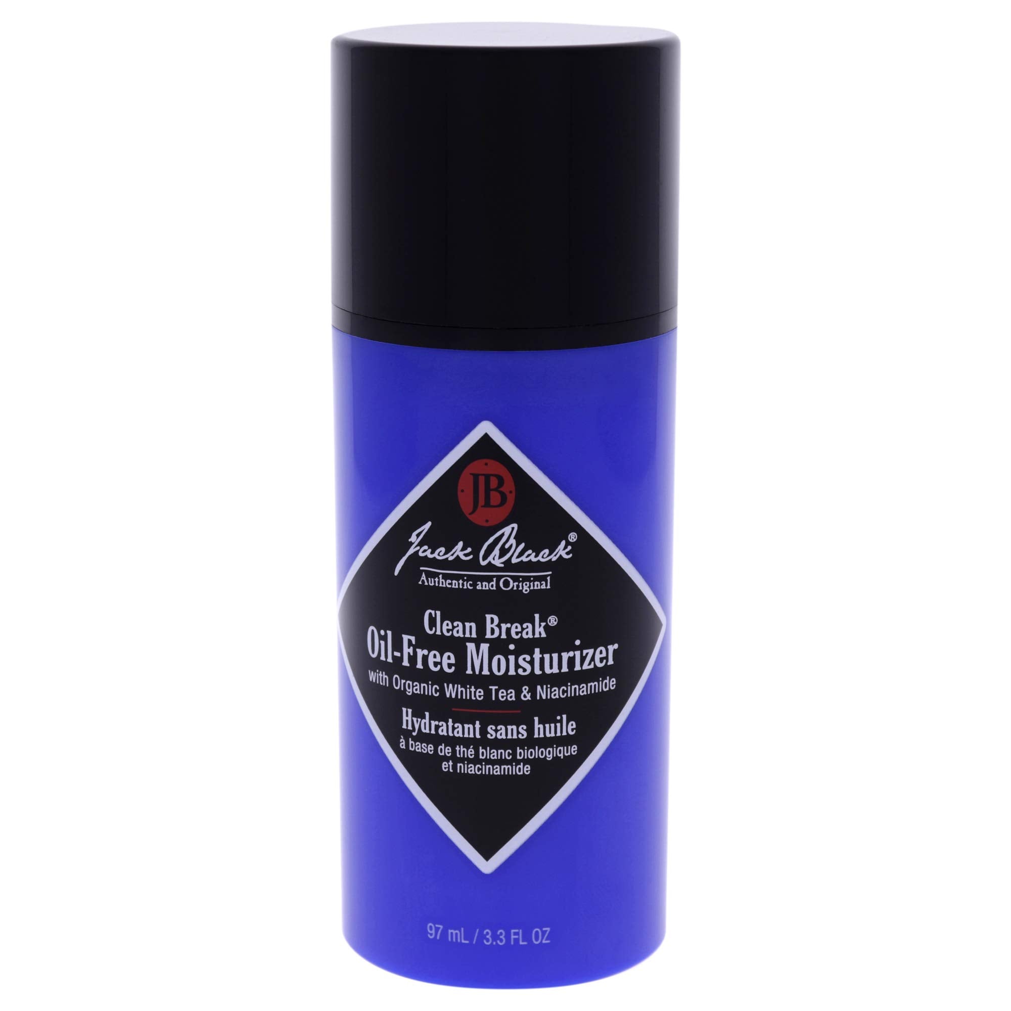 Jack Black Clean Break Oil-Free Moisturizer, 3.3 Fl. Oz - Face Moisturizer for Men, Face Lotion, Daily Moisturizer for Face, Ski