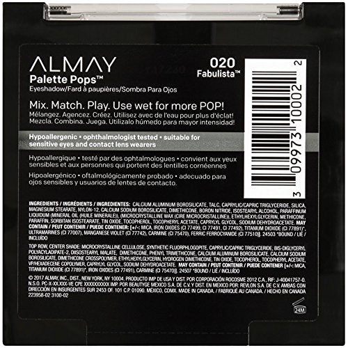 Almay Palette Pops, Fabulista, 0.16 Oz, Eyeshadow Palette,Powder