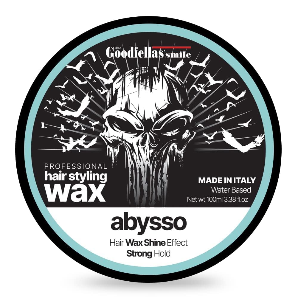 The Goodfellas' smile Hair Wax Fiber/Pomade, Strong Hold Formula, 100ml, Made in Italy - (Fresh Citrus, Floral & Oak/ABYSSO)