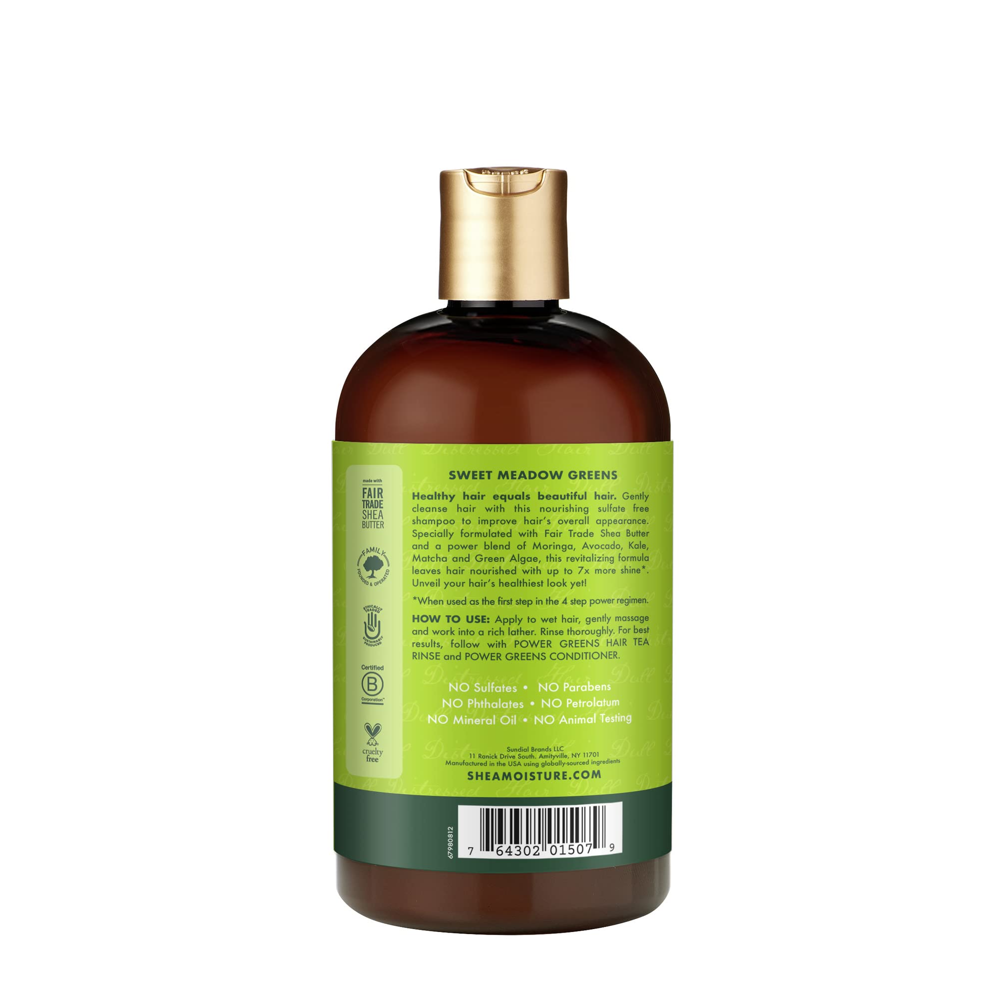 SheaMoisture Moringa Avocado Power Greens Shampoo, 13 FZ