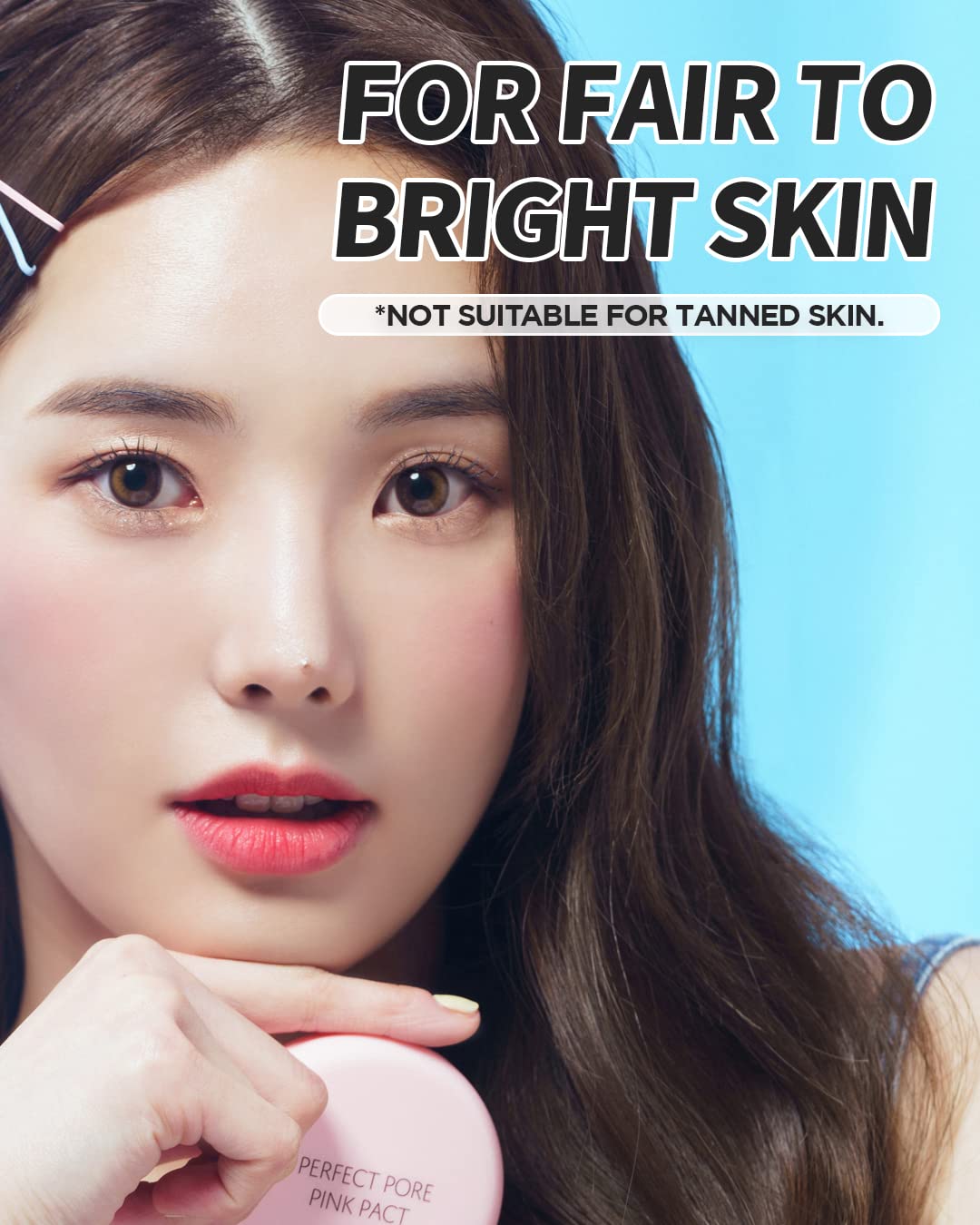 THESAEM Saemmul Perfect Pore Pink Pact - Makeup Finishing Pressed Powder for Sebum Control and Pore Minimization, Soothes Sensit