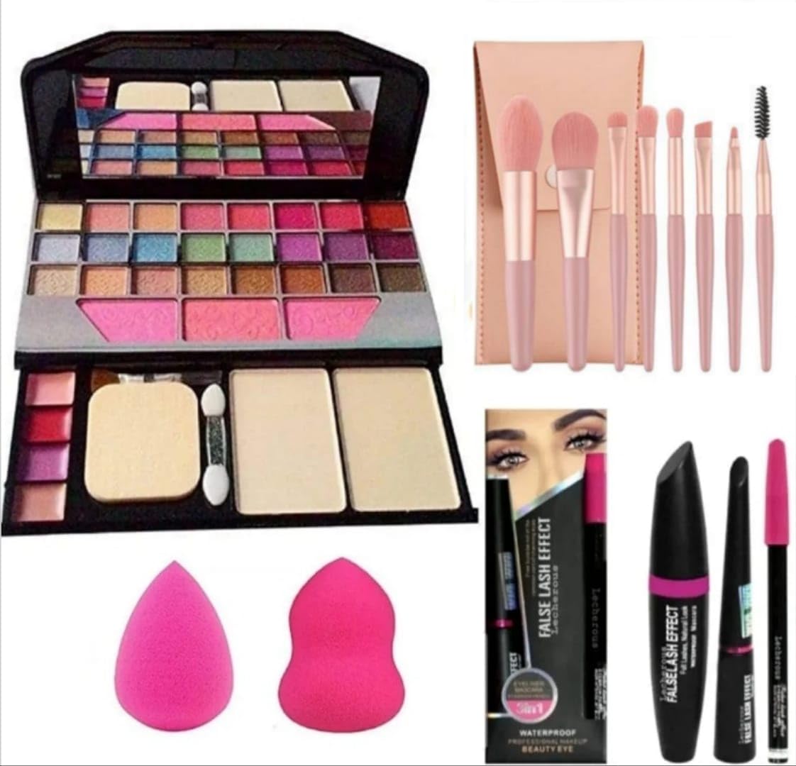 Justtya 6155 Professional AllInOne Makeup Kit For Women & Girls | 24 Shades Eyeshadow Palette, Compact Powder, Blush, Lip Colo