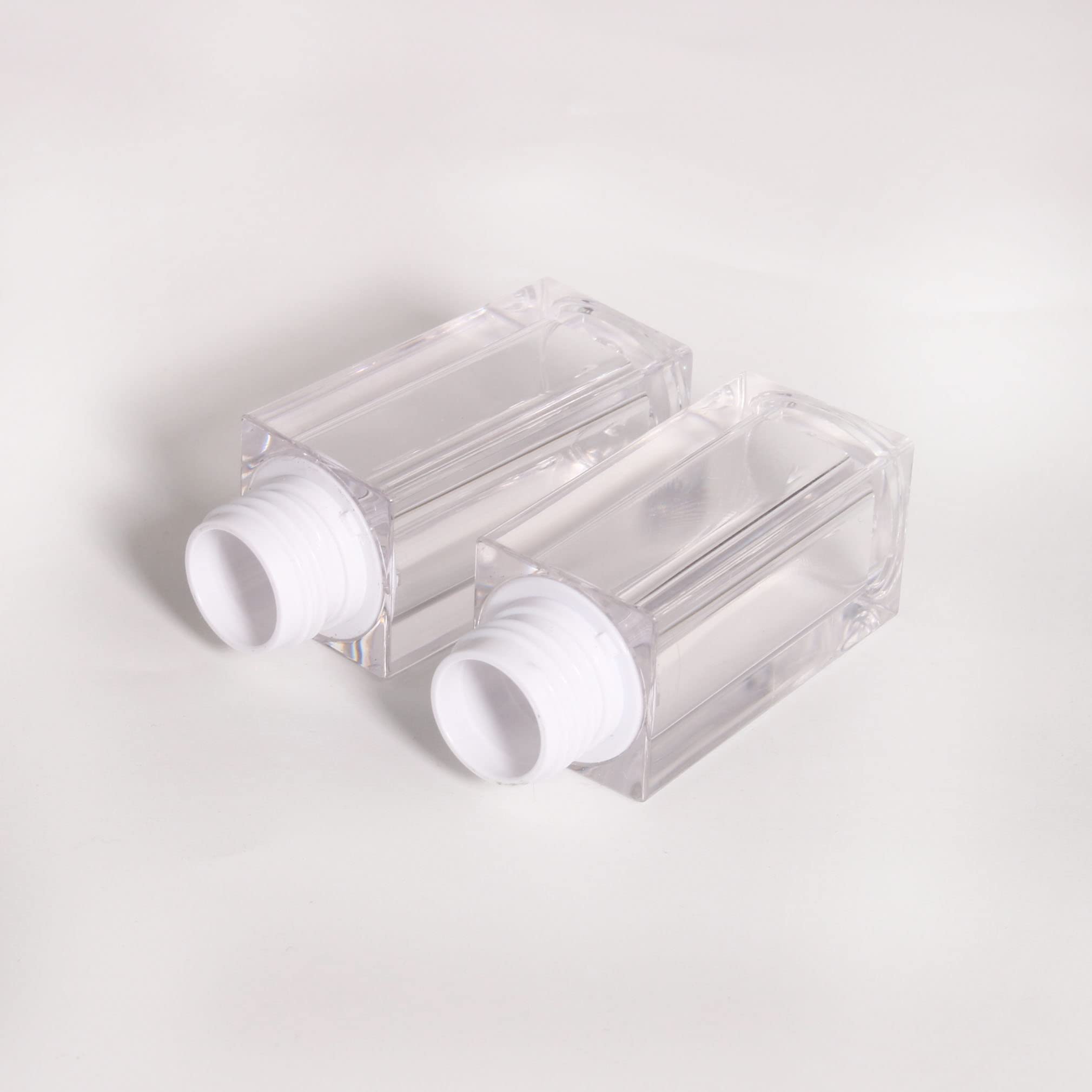 24pcs 5ml Empty white square lipgloss tubes bulk wholesale with big wand lipgloss containers