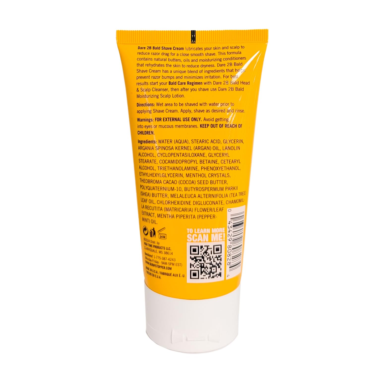 Dare 2B Bald Moisturizing Shave Cream with Argan Oil, Shea Butter, Cocoa Butter & Tea Tree Oil | Bald Head Shaving Cream | Rich