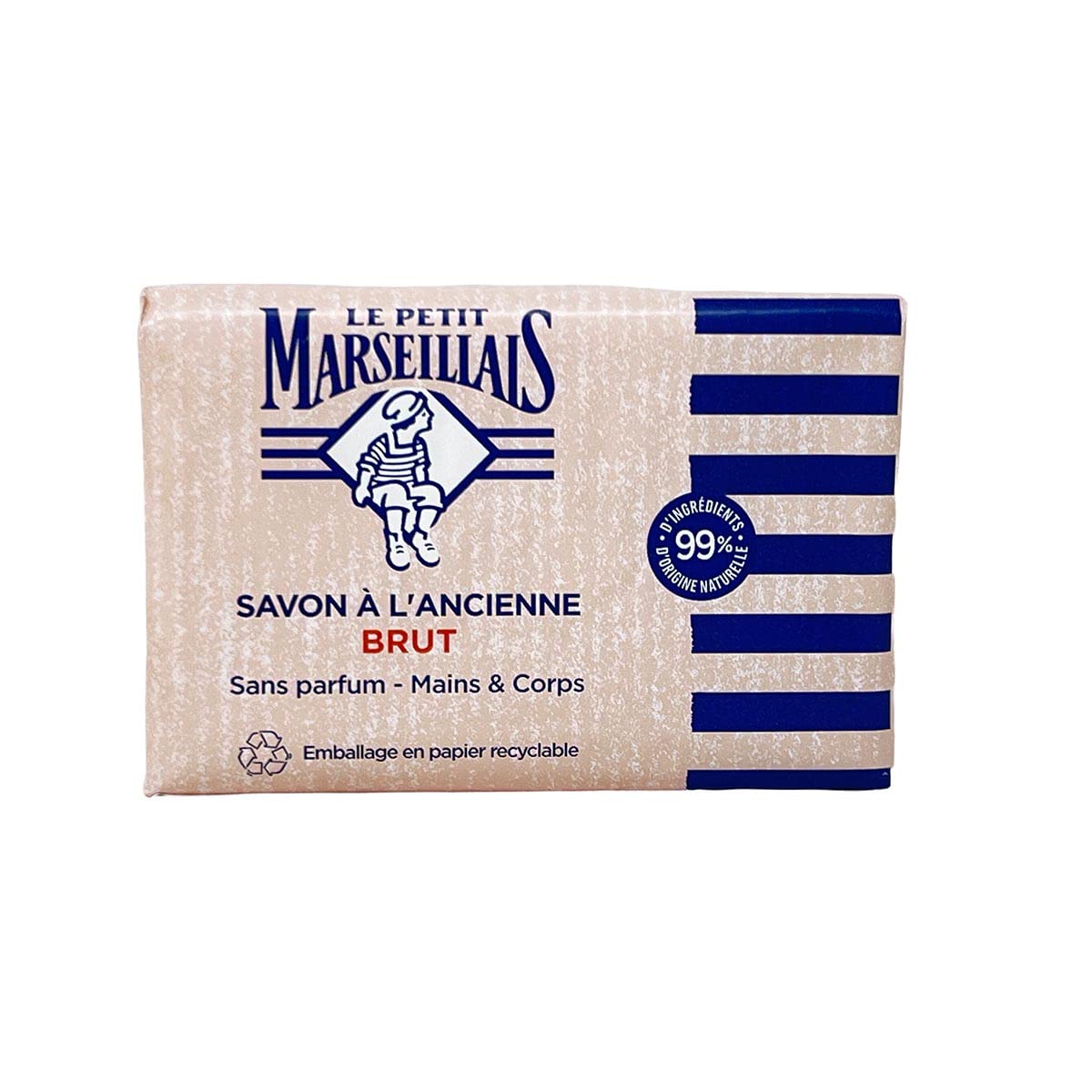 Le Petit Marseillais Savon Brut - French Marseille Soap Bar Unscented 10.5 oz by Le Petit Marseillais