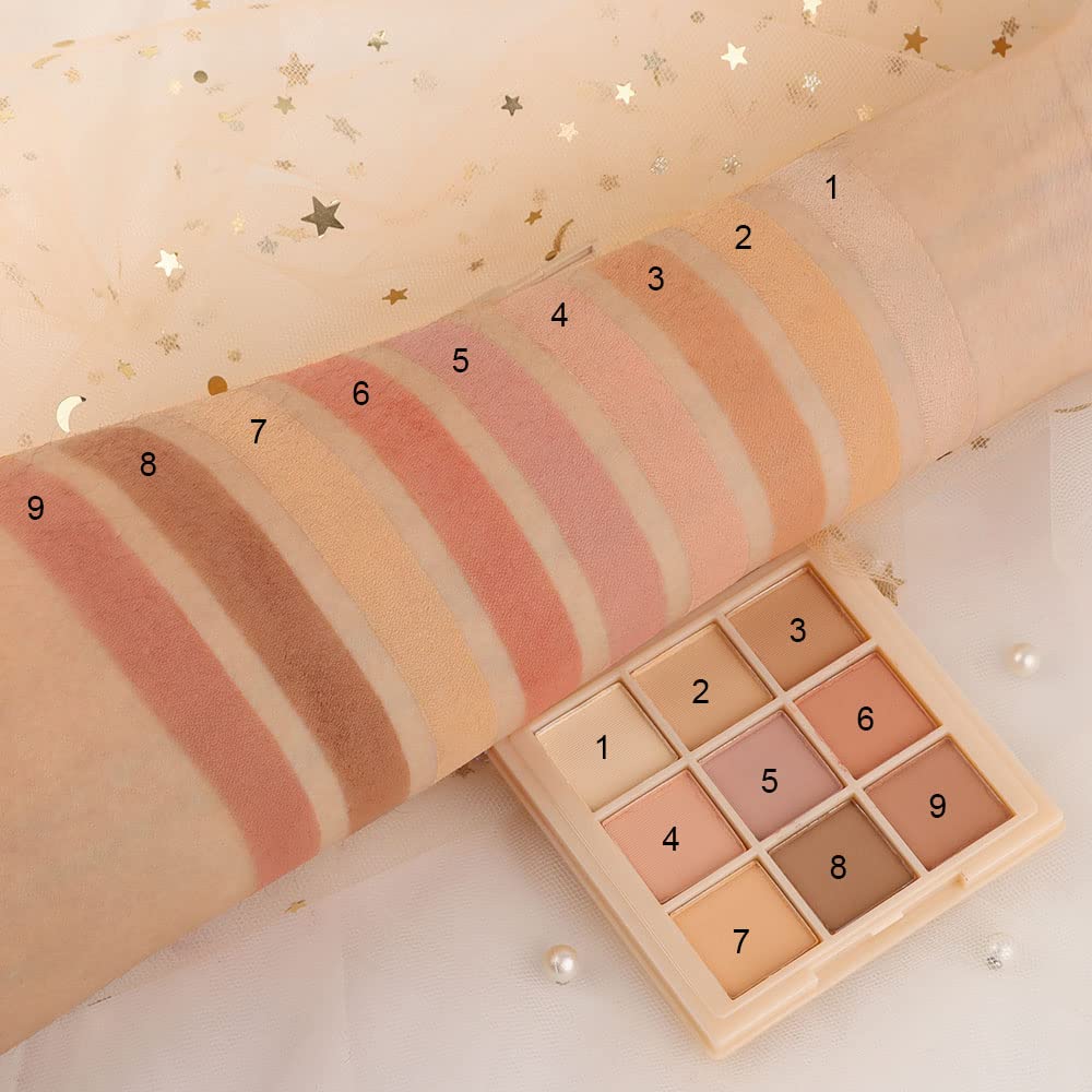 Amy'S Diary Dark Light Royal Blue Pearl White Glitter Shimmer Eye Shadow Makeup Palette,9 Colors Highly Pigmented Waterproof Mat