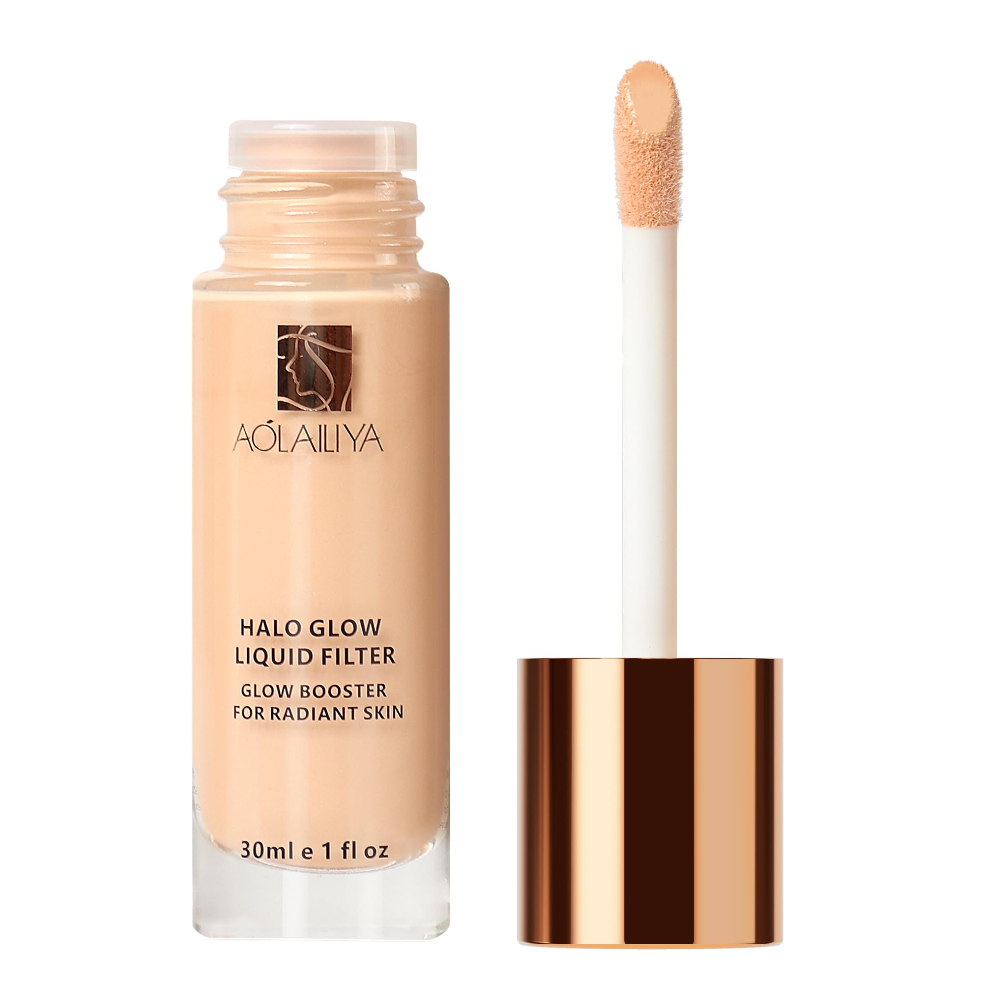 Aolailiya Natural Glow Liquid Filter, Face Complexion Booster For An All Day Radiant Glow Soft-Focus Look, Liquid Highlighter Pr