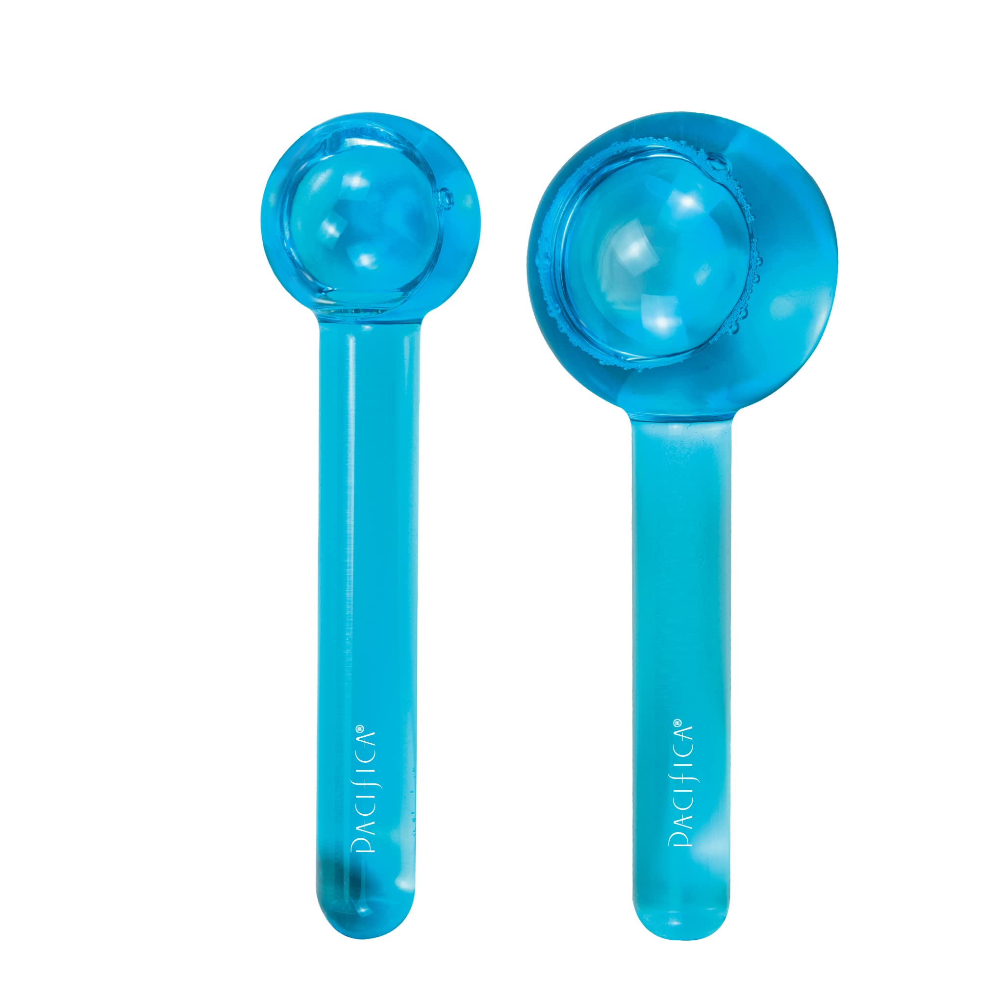 Ice Roller for Face & Eye By Pacifica - Glass Cyro Globes Massager Gua Sha - Facial Skin Care Beauty Tools - Puffy Eyes Treatmen