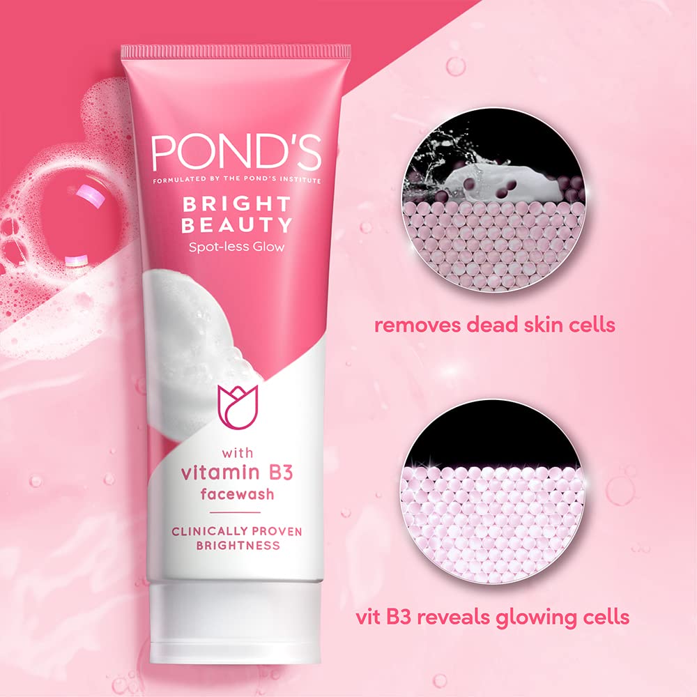 Ponds White Beauty Lightening Facial Foam Daily Spot-Less, 100G By Pond'S