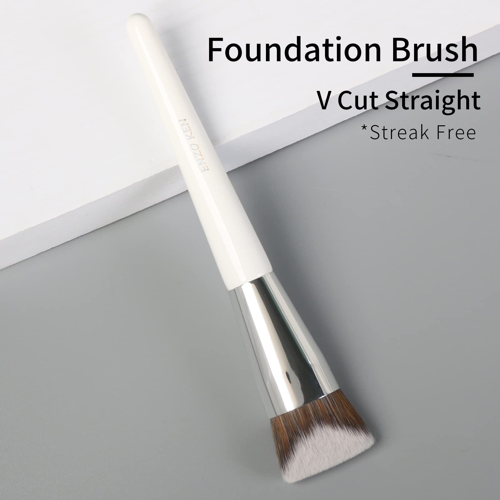 Enzo Ken Contour Foundation Brush For Liquid Makeup, Angled Foundation Brush, Foundation Brush For Cream Foundation, Cream Conto