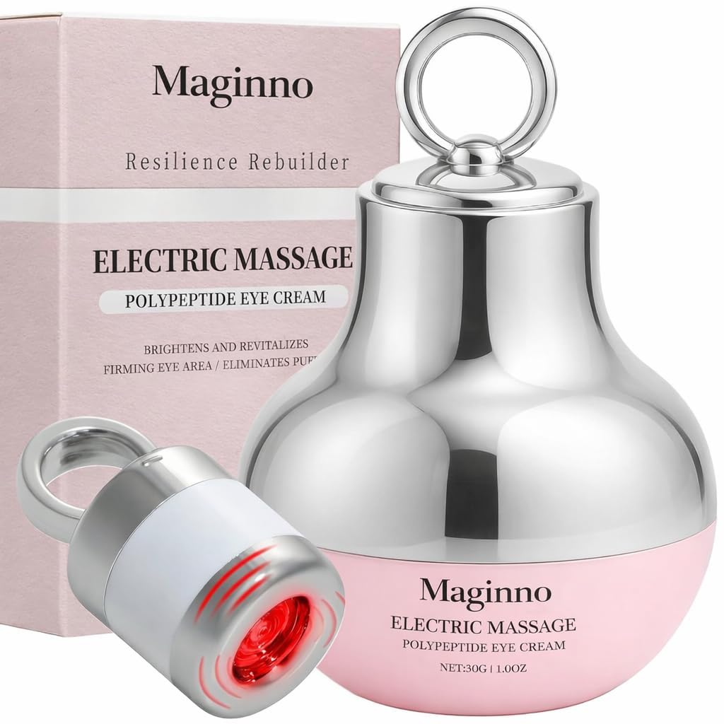 Ateto 2In1 Electric Eye Cream Massager | Vibrating Under Eye Cream Applicator For Dark Circles, Puffiness & Fine Lines | Hydra