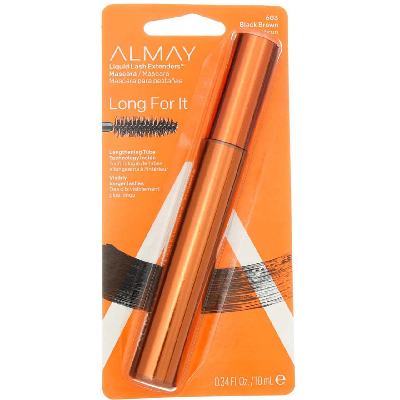 Almay Liquid Lash Extenders Mascara, Black Brown, 0.34 Fl. Oz./10mL