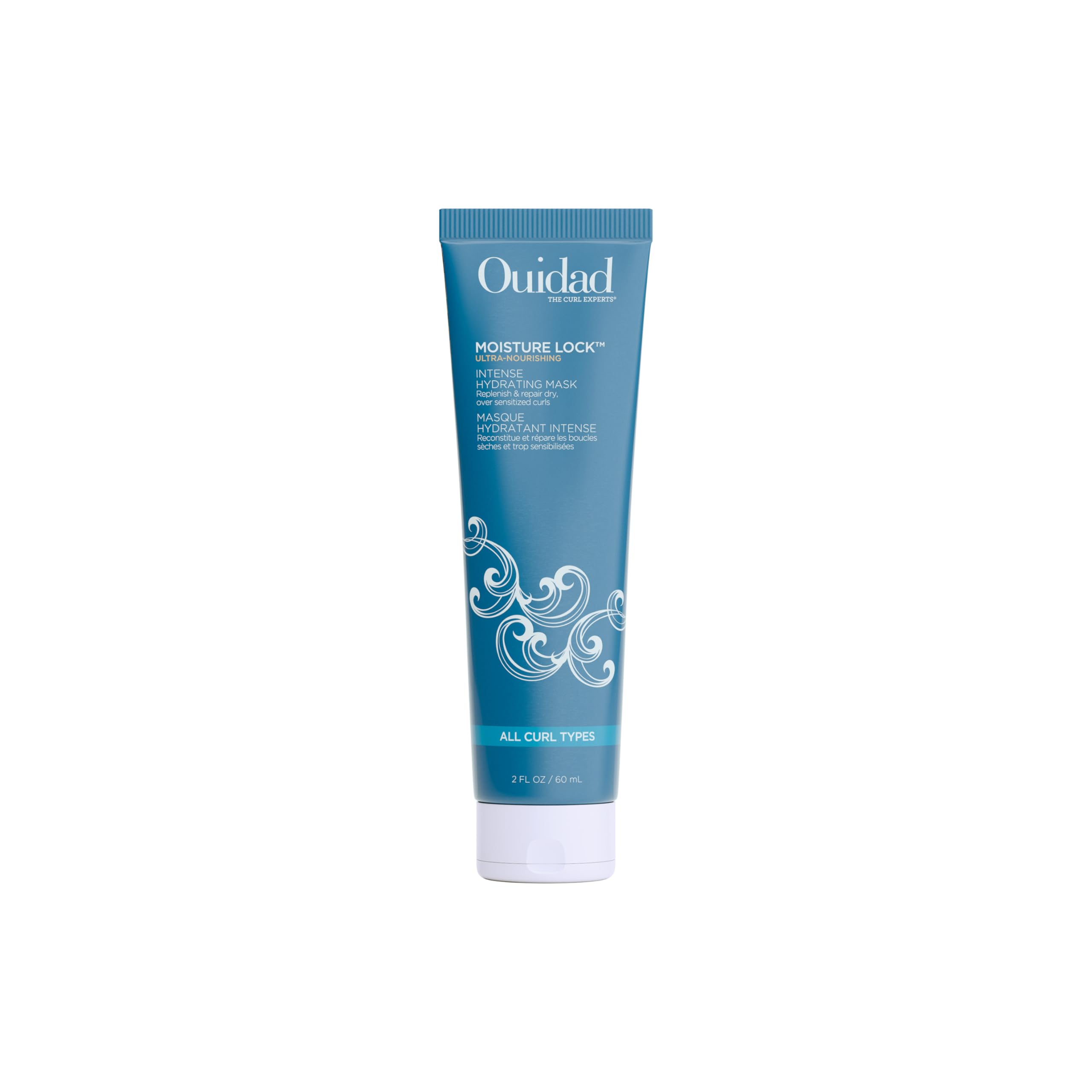 Ouidad Moisture Lock Hair Mask, 2 fl oz, Ultra-Nourishing Intense Frizz Control Curly Hair Mask with Macadamia Nut Oil, Olive Oi
