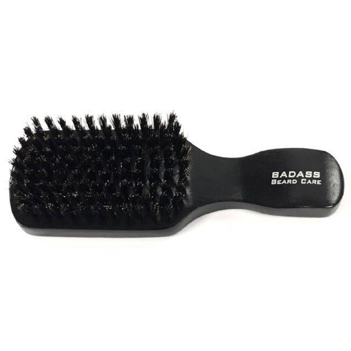 Badass Beard Care 100% Boars Hair Hardwood Frame Black Series Beard Brush For Men with Handle