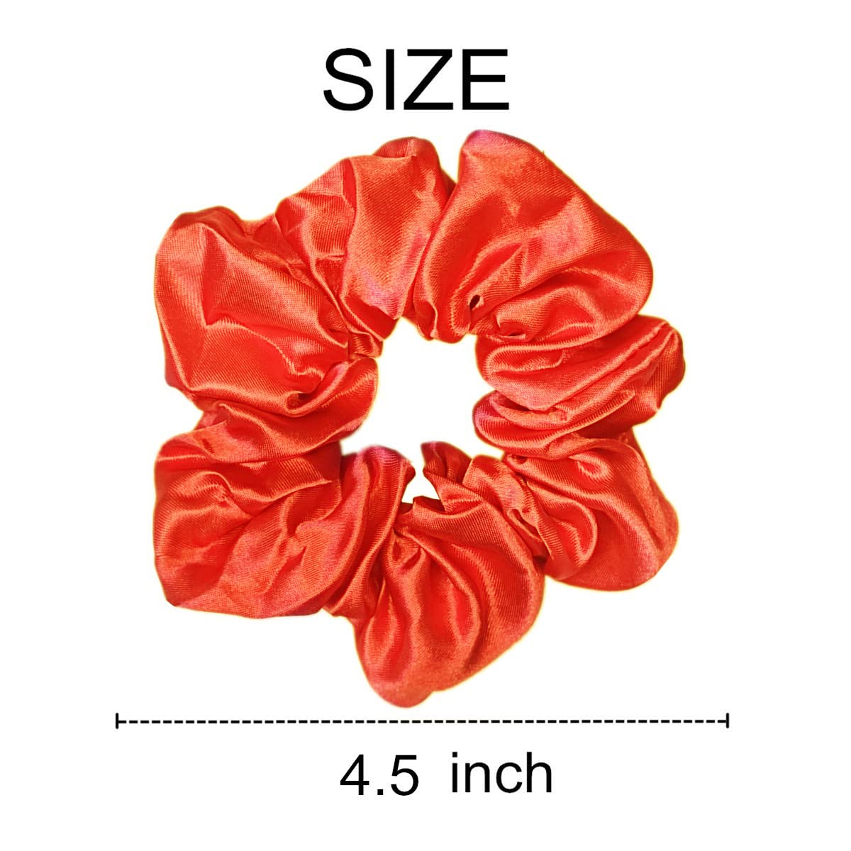 6 Pcs Satin Silk Hair Scrunchies - Soft Hair Ties, Fashion Bands, Bows, Ropes, Elastic Bracelets, Ponytail Holders for Women and