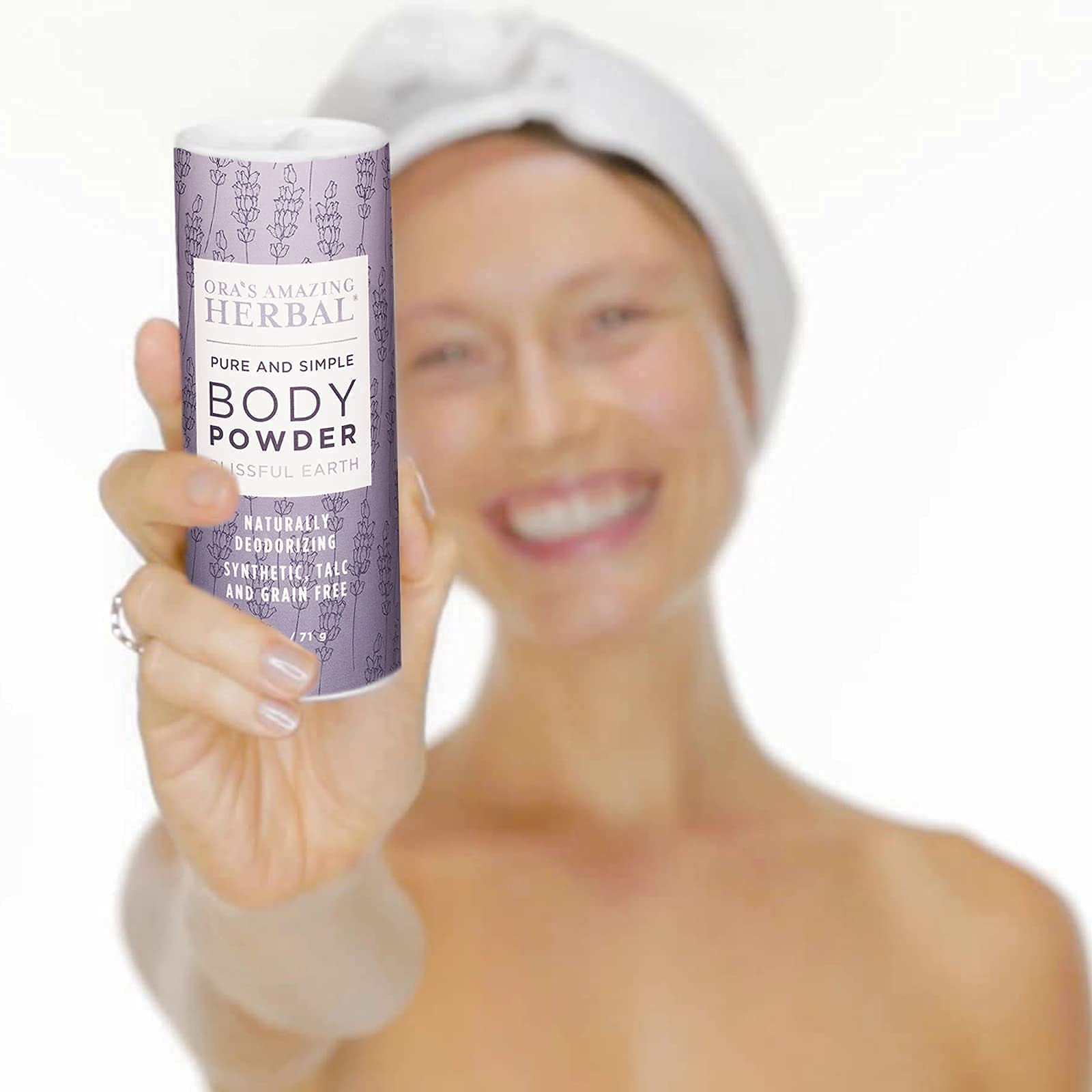 Body Powder, Talc Free Body Powder For Women, Cornstarch Free Talcum Powder, Blissful Earth Scent, Essential Oils Lavender, Veti