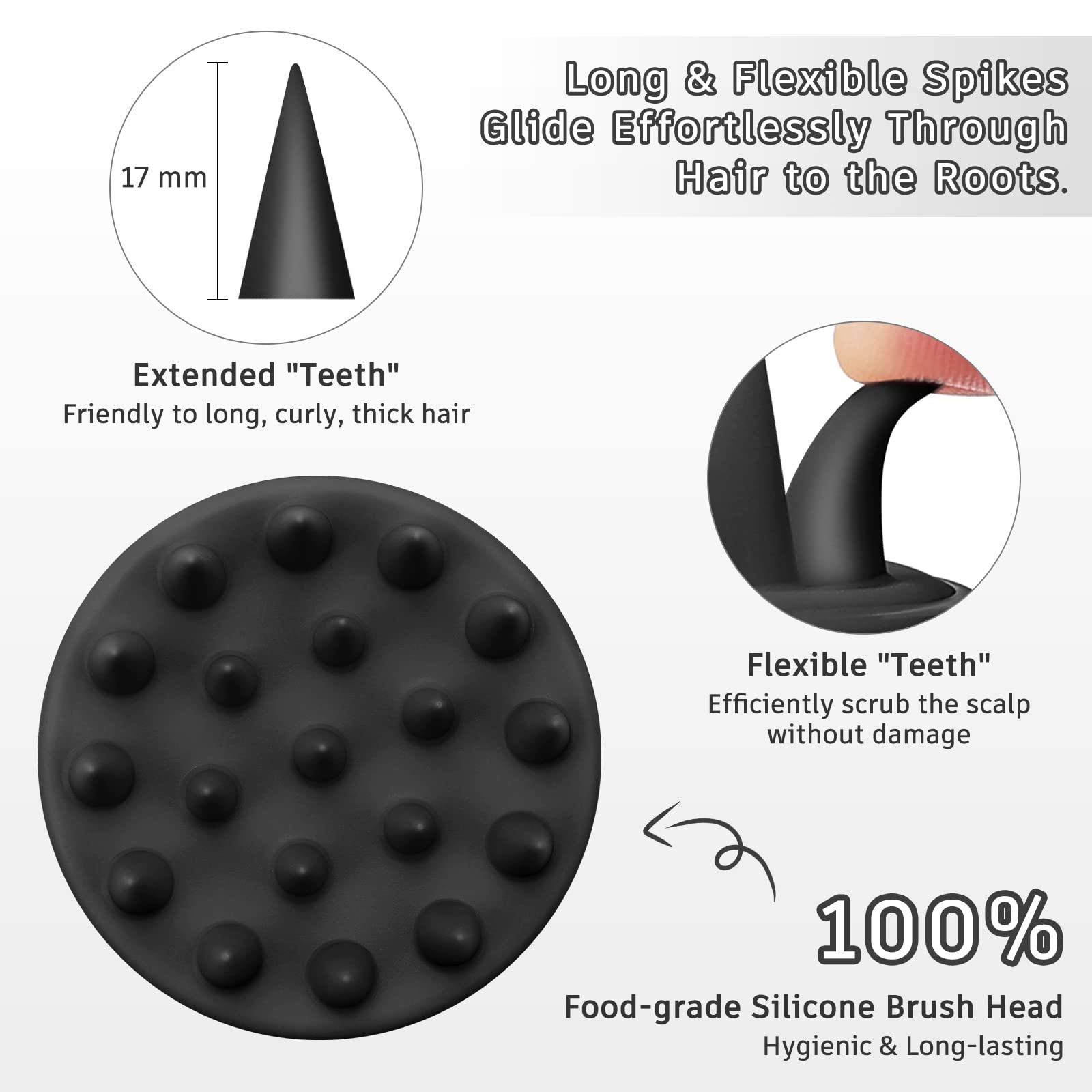 Freatech Hair Scalp Massager Shampoo Brush For Scalp Care And Hair Growth, Shower Hair Scrubber Scalp Exfoliator For Dandruff, L