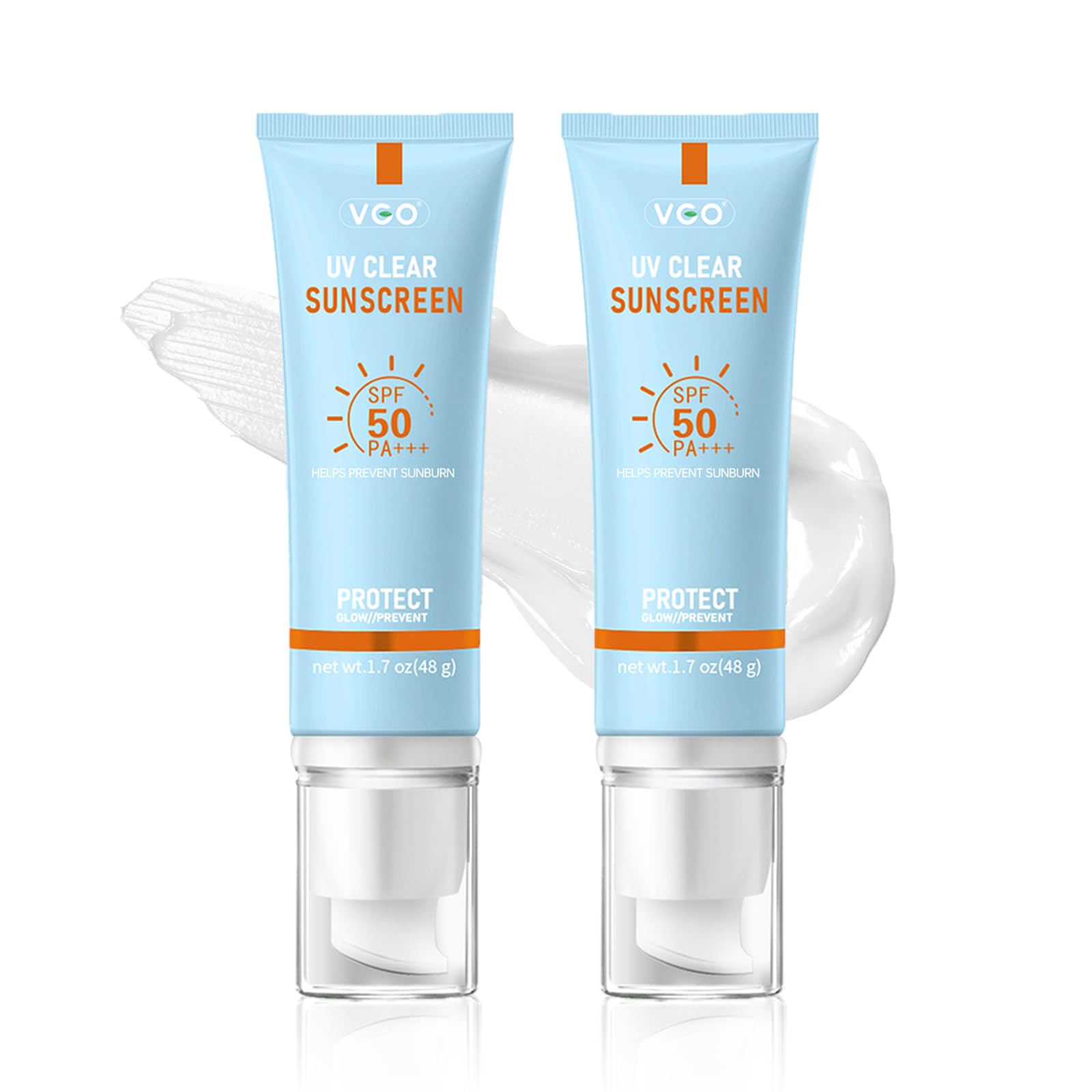VGO Mineral Sunscreen for Face, Reef Safe Sunscreen, Oil-Free Face Moisturizer with SPF 50, Broad-Spectrum UVA/UVB Protection, L