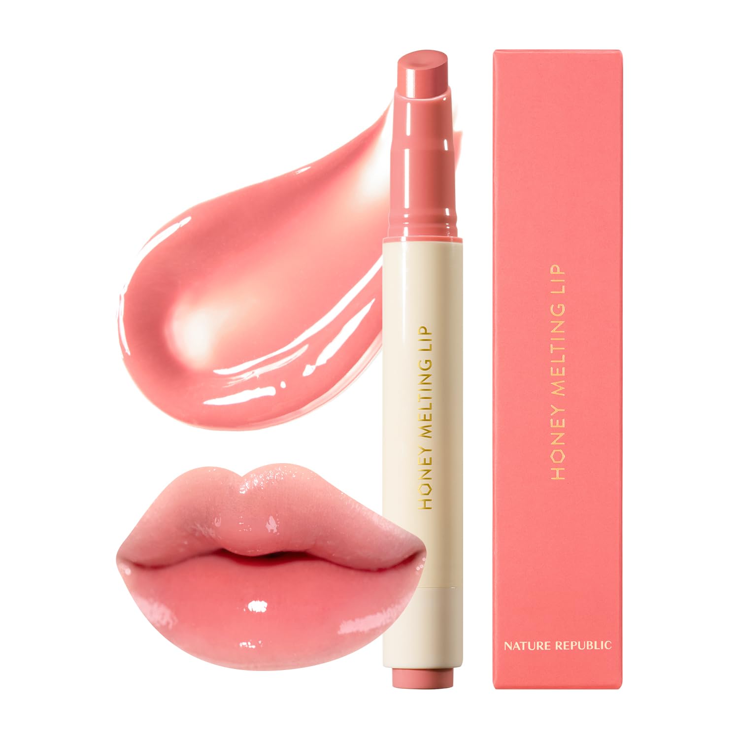 Nature Republic Honey Melting Lip (02 Fig) K-Beauty, Lip Plumper, Tint, Balm, Korean, Lip Gloss, Cute, Glow