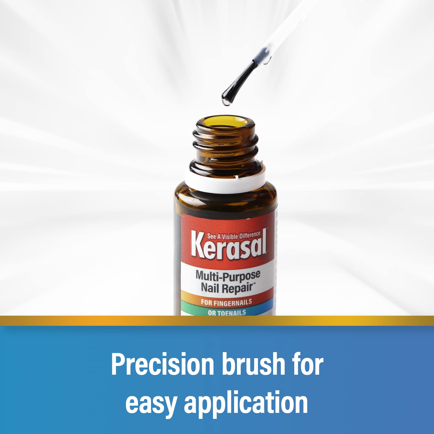 Kerasal Multi-Purpose Nail Repair Solution for Discolored & Damaged Nails, 0.43 fl oz - Effective Nail Treatment