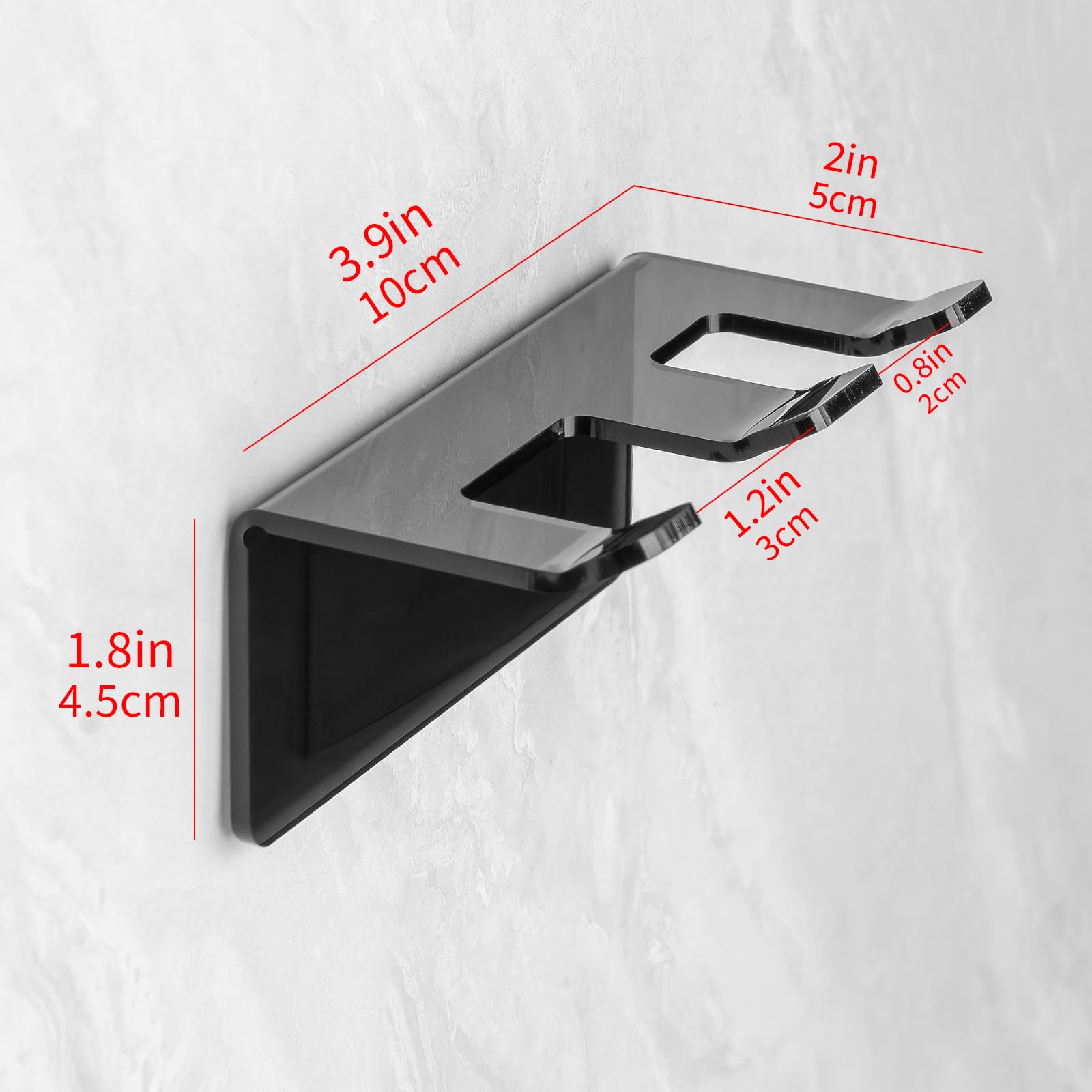 Luexbox Safety Razor Holder For Shower Wall, Self Adhesive Razor And Brush Stand For Bathroom, Shaving Brush Stand Compatible Wi