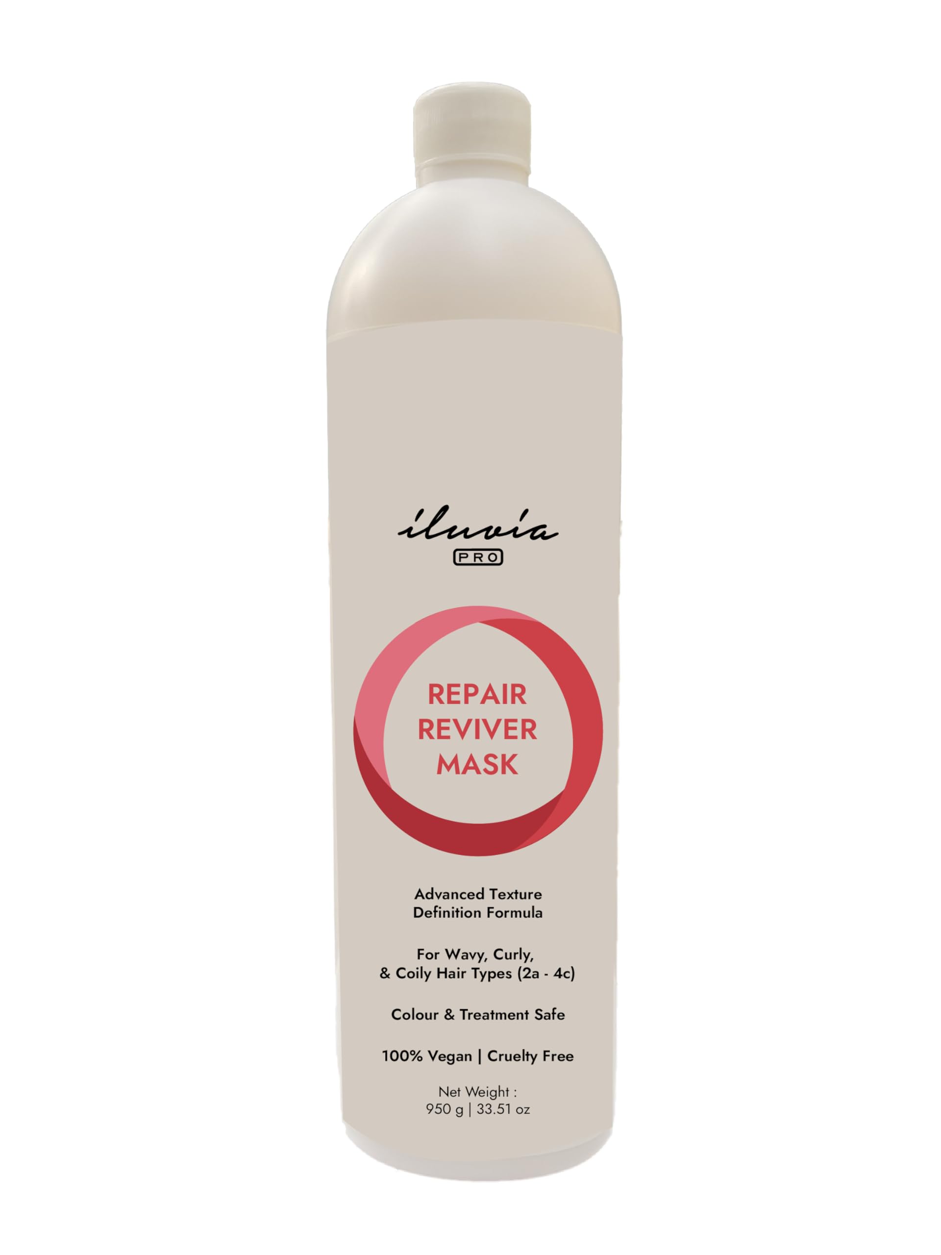 Iluvia Curly & Wavy Care  Repair Reviver Mask  Natural Softness & Curl Retention  Sulfate, Paraben Free (Irrm950, 1)