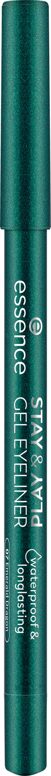 Essence  Stay & Play Gel Eyeliner  Super Soft Gel-Like Texture  Waterproof & Longlasting  Vegan & Cruelty Free (Emerald Dragon)