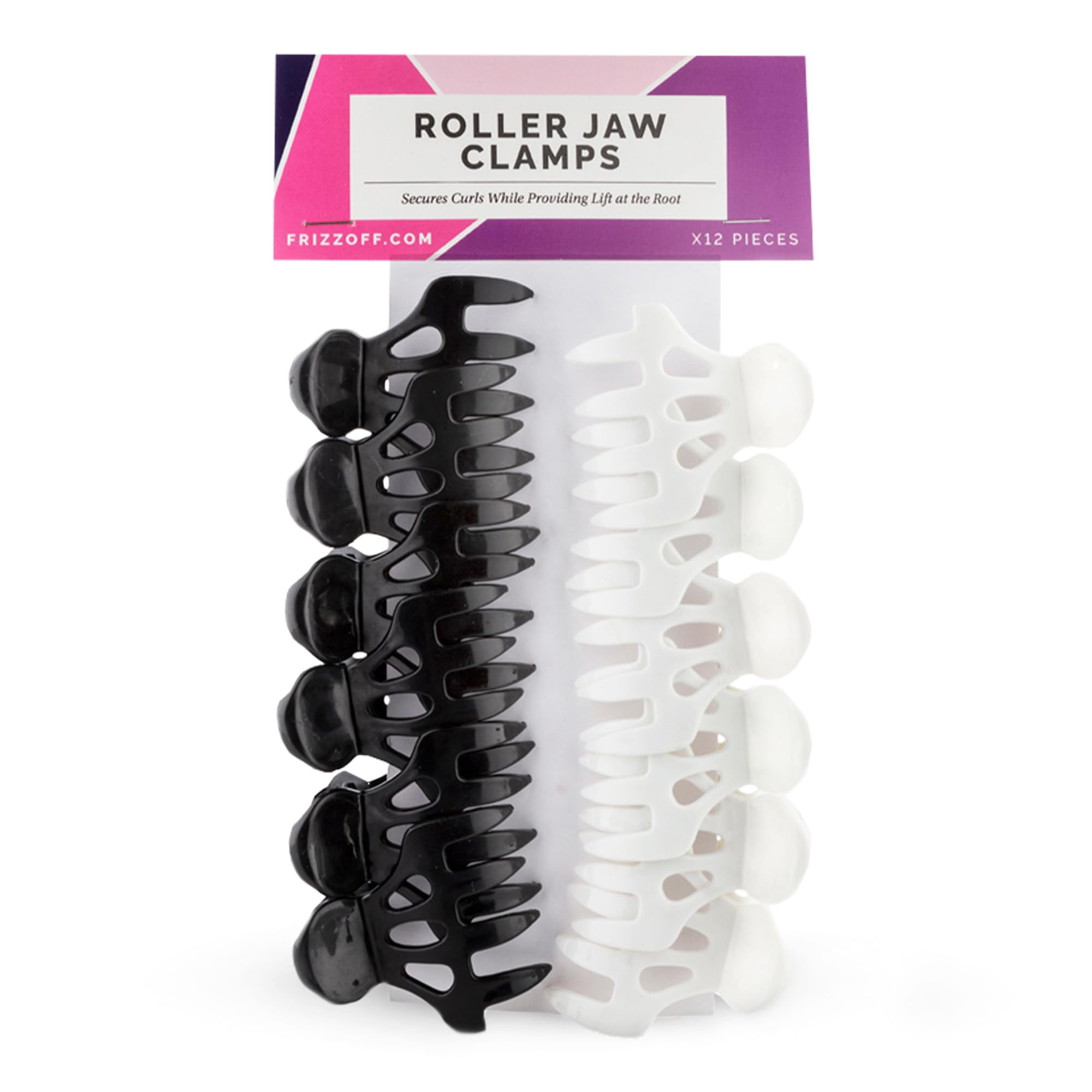 Curl Keeper Claw Clips For Thick & Thin Hair, Roller Jaw Clamps (12-Pack) - Wide Teeth Medium Hair Clips For Women Supports & Cr