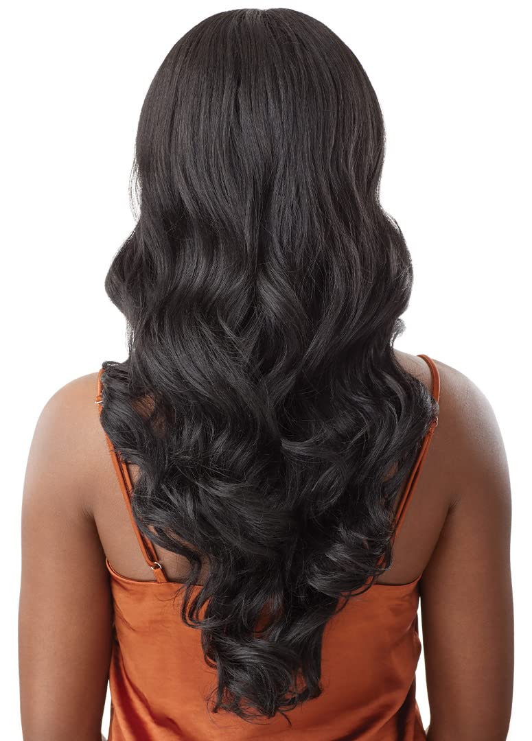 Outre - 5x5 Lace Closure Wig - Human Hair Blend - Body Curl 24'' (DR2/CHOCOLATE SWIRL)
