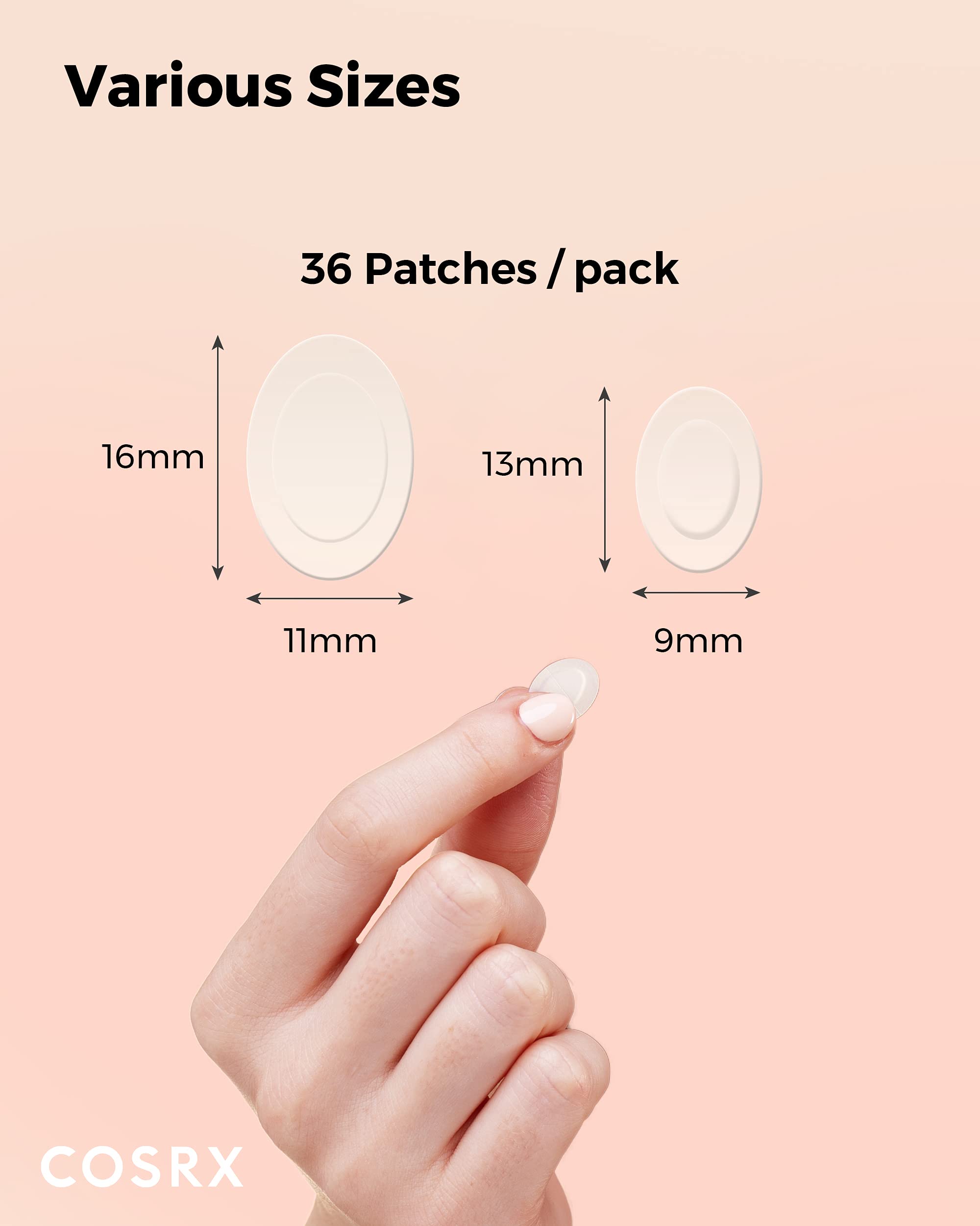 Cosrx Master Patch Intensive 36 Patches  Oval-Shaped Hydrocolloid Pimple Patch With Tea Tree Oil  Quick & Easy Blemish, Zit, Spo