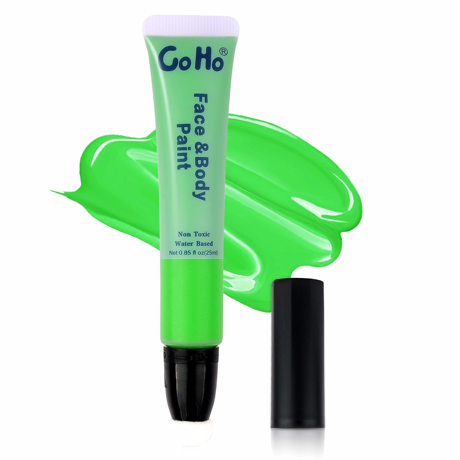 Go Ho Light Green Face Paint Stick(0.85Oz),St Patricks Day Accessories,Water Based Cream Green Body Paint Washable,Covers Oil-Fr